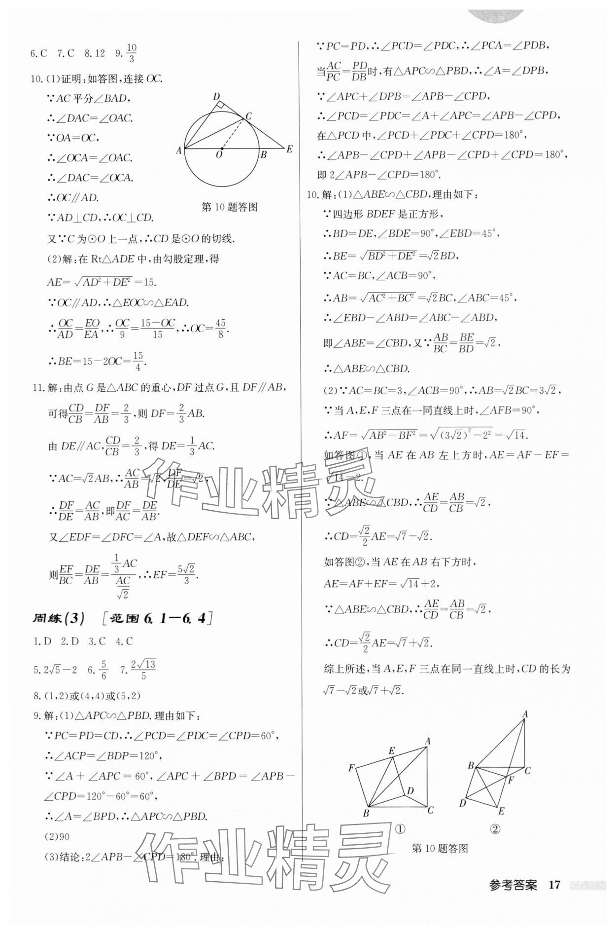 2024年启东中学作业本九年级数学下册苏科版宿迁专版 第17页