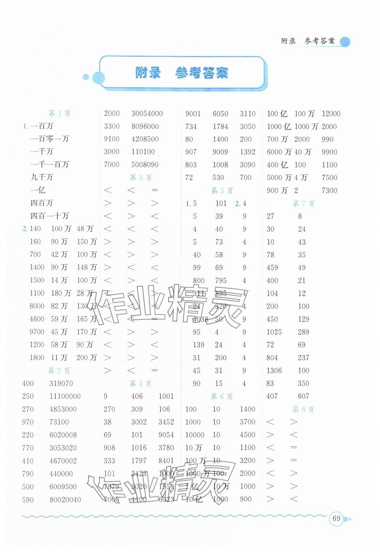 2024年黃岡小狀元口算速算練習(xí)冊(cè)四年級(jí)數(shù)學(xué)上冊(cè)人教版廣東專版 第1頁(yè)