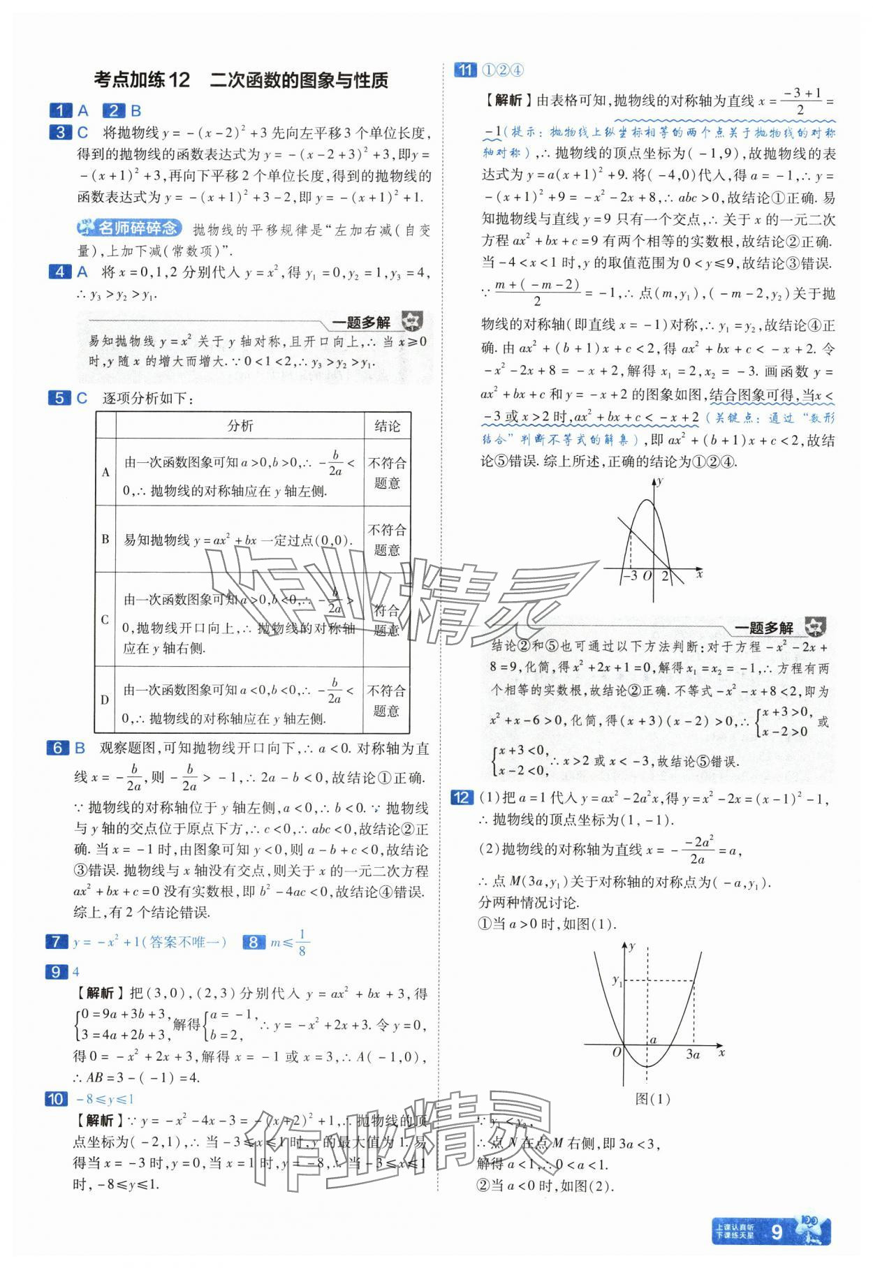 2025年金考卷中考45套匯編數(shù)學(xué)山西專版紫色封面 參考答案第9頁(yè)