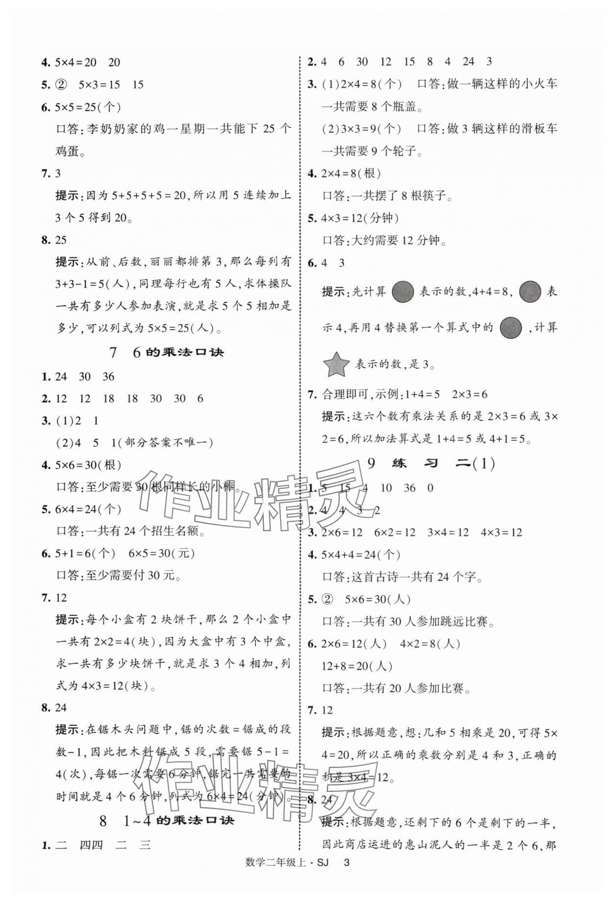 2025年經(jīng)綸學(xué)典提高班二年級數(shù)學(xué)上冊蘇教版 第3頁