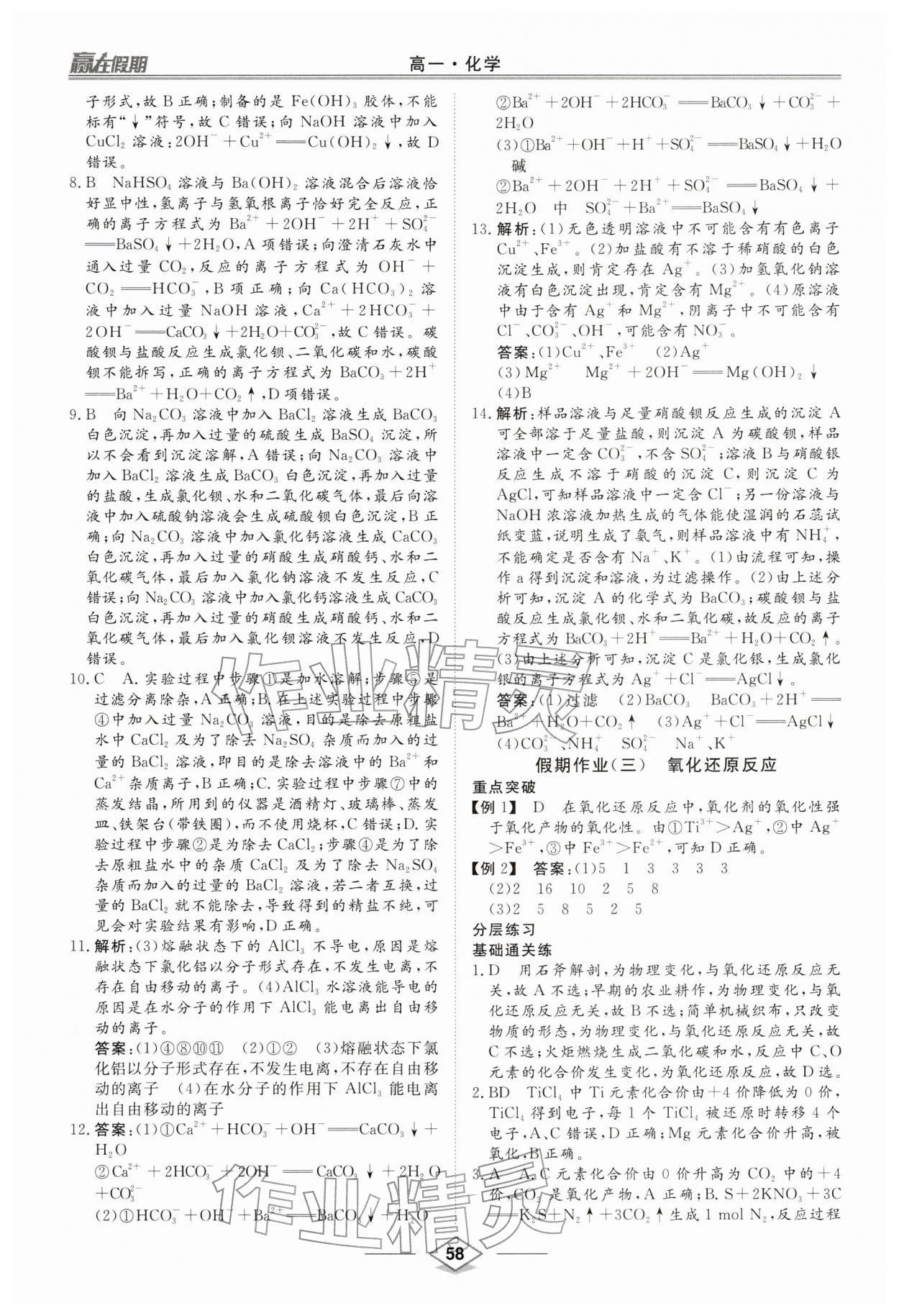 2026年贏在假期沈陽出版社高一化學&nbsp;第4頁