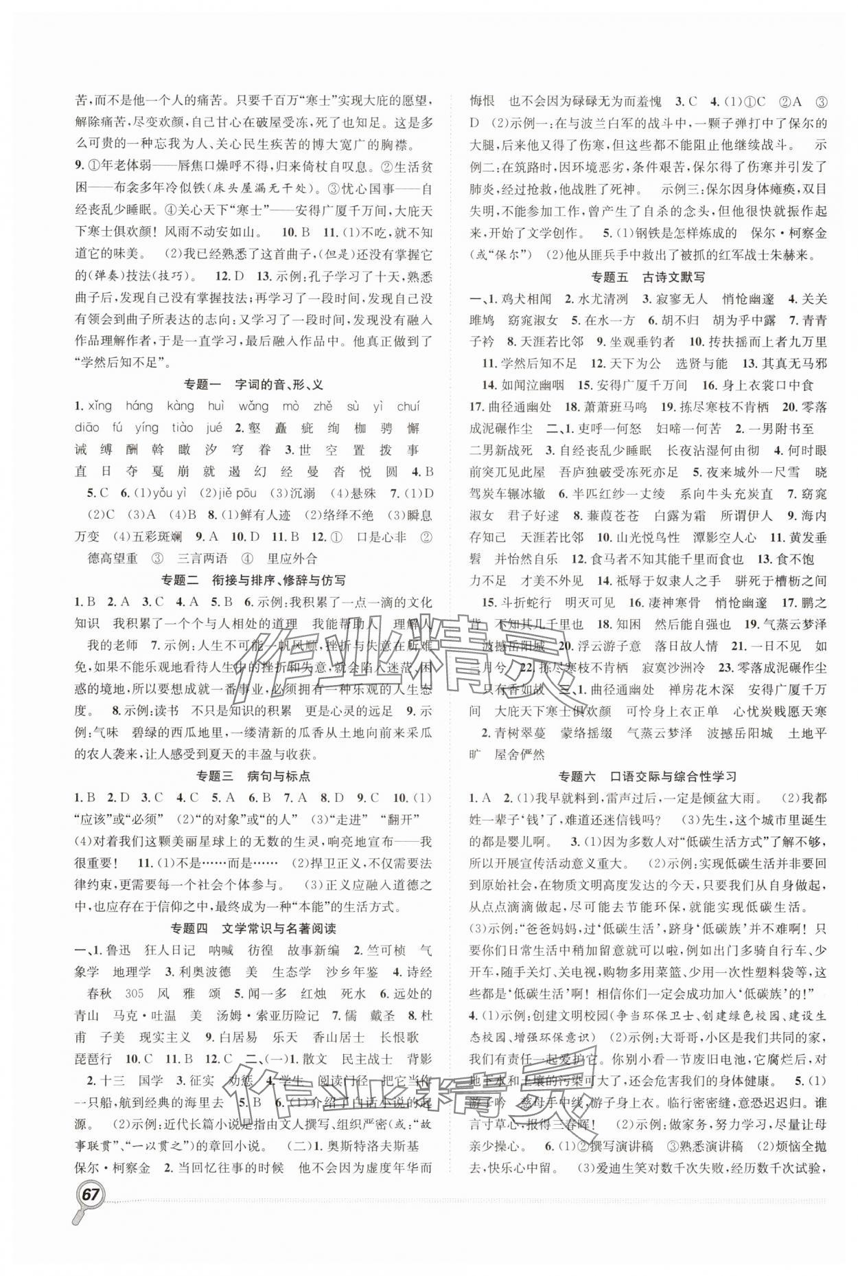 2025年赢在假期期末加暑假八年级语文人教版合肥工业大学出版社 第2页