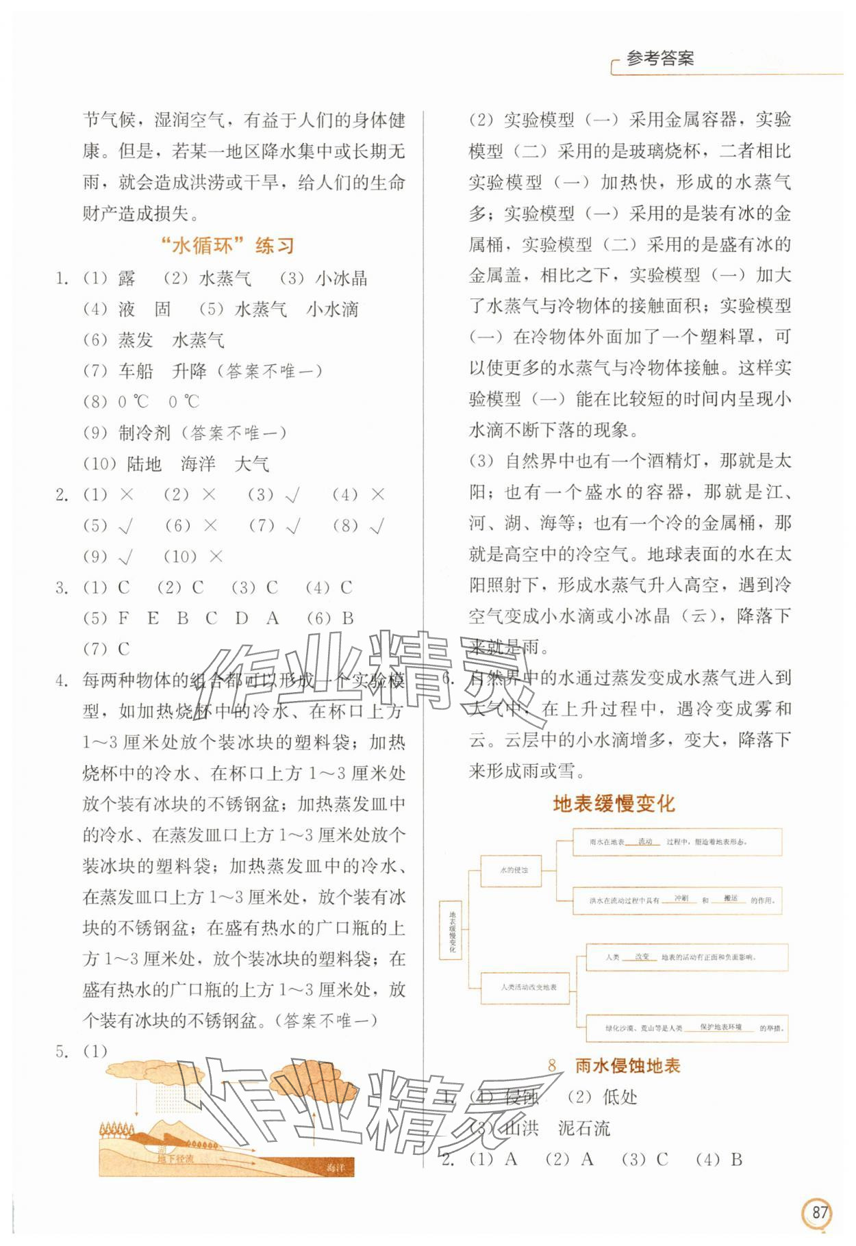 2025年学生同步训练手册五年级科学下册冀人版 第3页