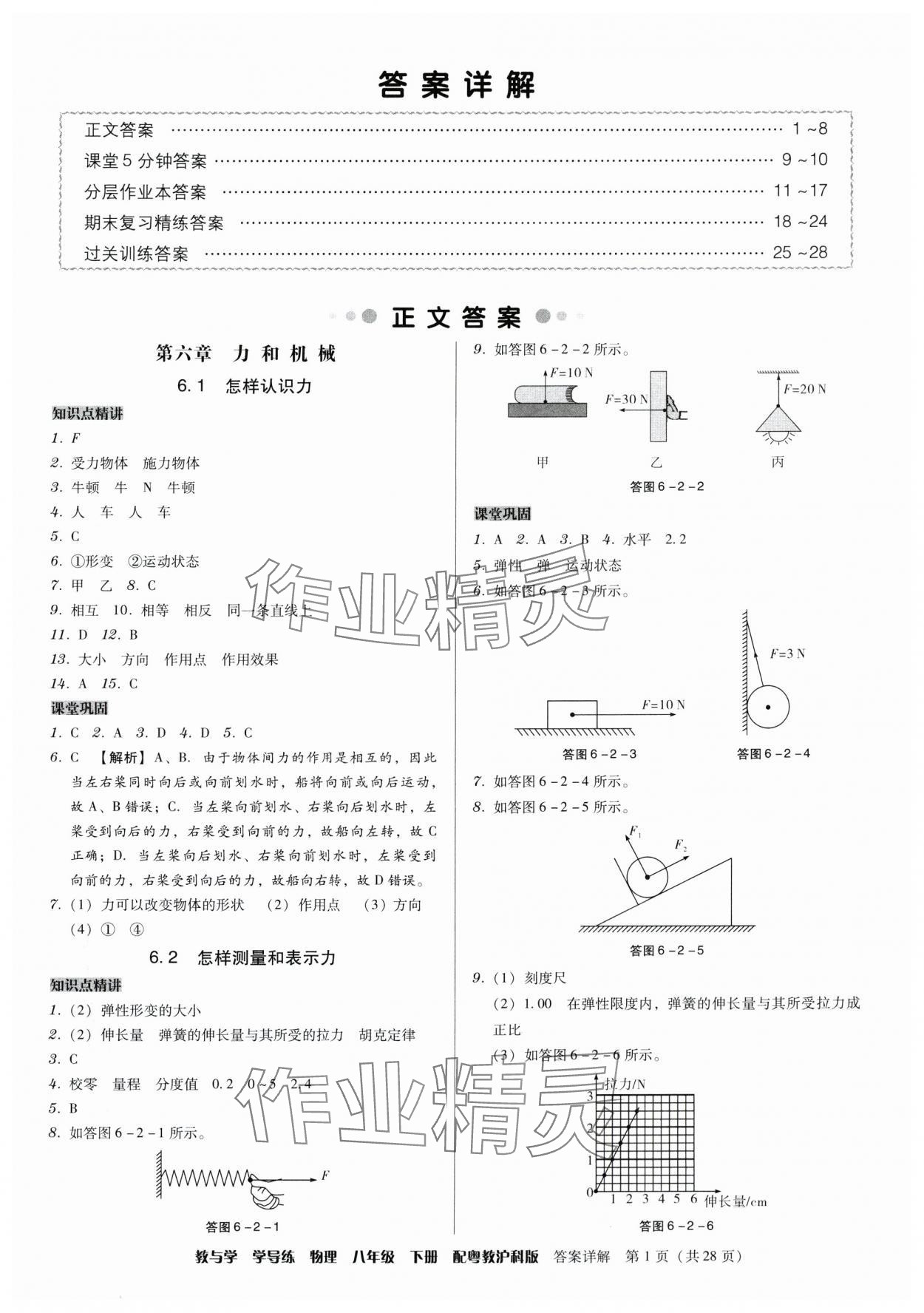 2024年教與學(xué)學(xué)導(dǎo)練八年級(jí)物理下冊(cè)滬粵版 第1頁(yè)