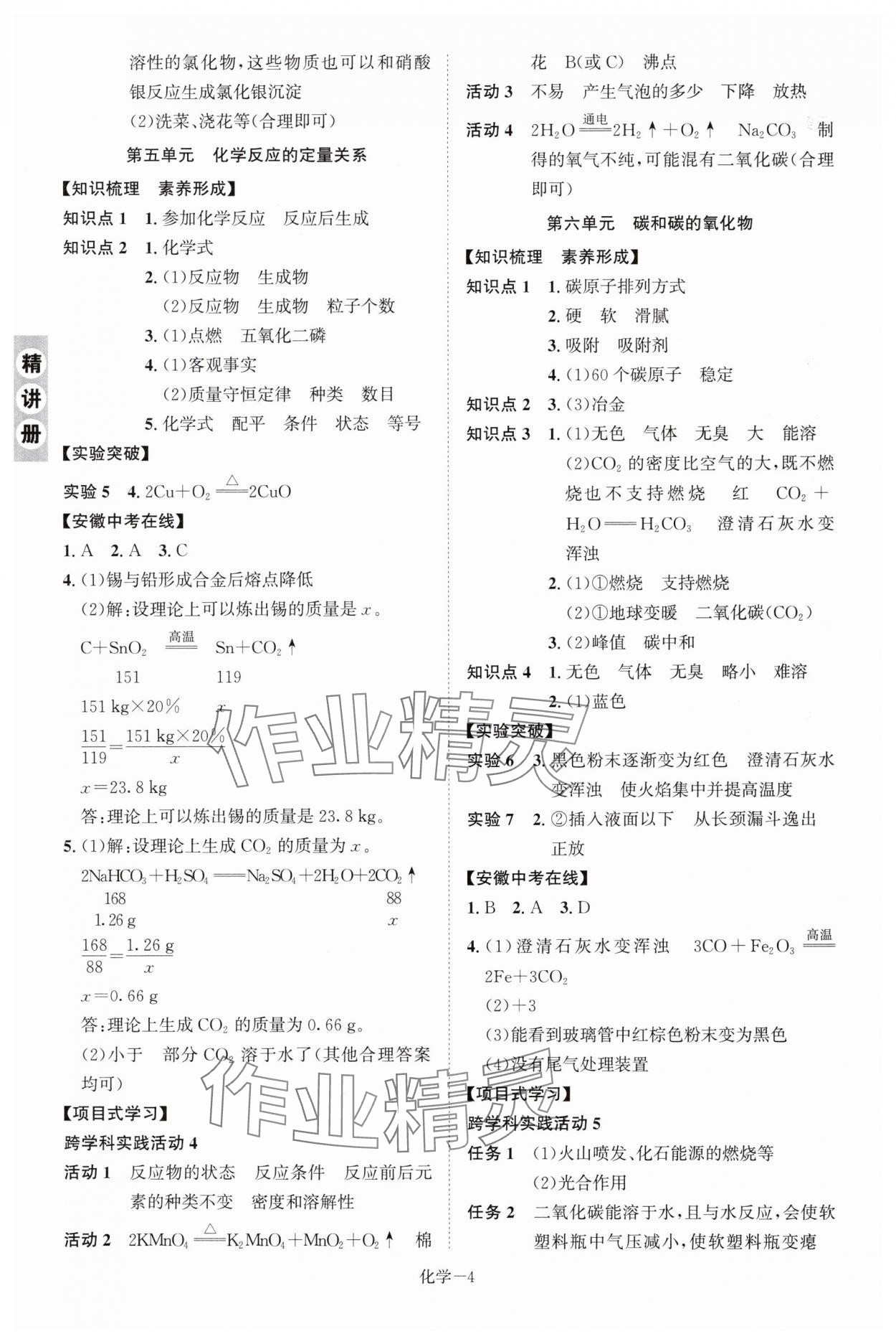 2025年皖智教育優(yōu)考設(shè)計(jì)化學(xué)中考人教版安徽專(zhuān)版 第4頁(yè)