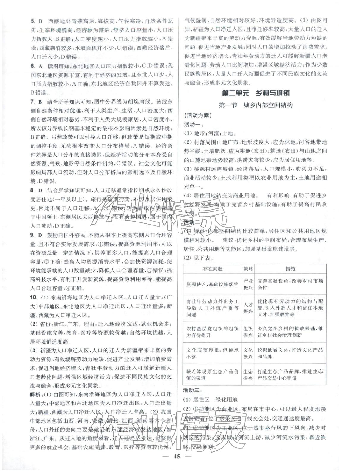 2025年活动单导学课程高中地理必修第二册鲁教版&nbsp;第5页