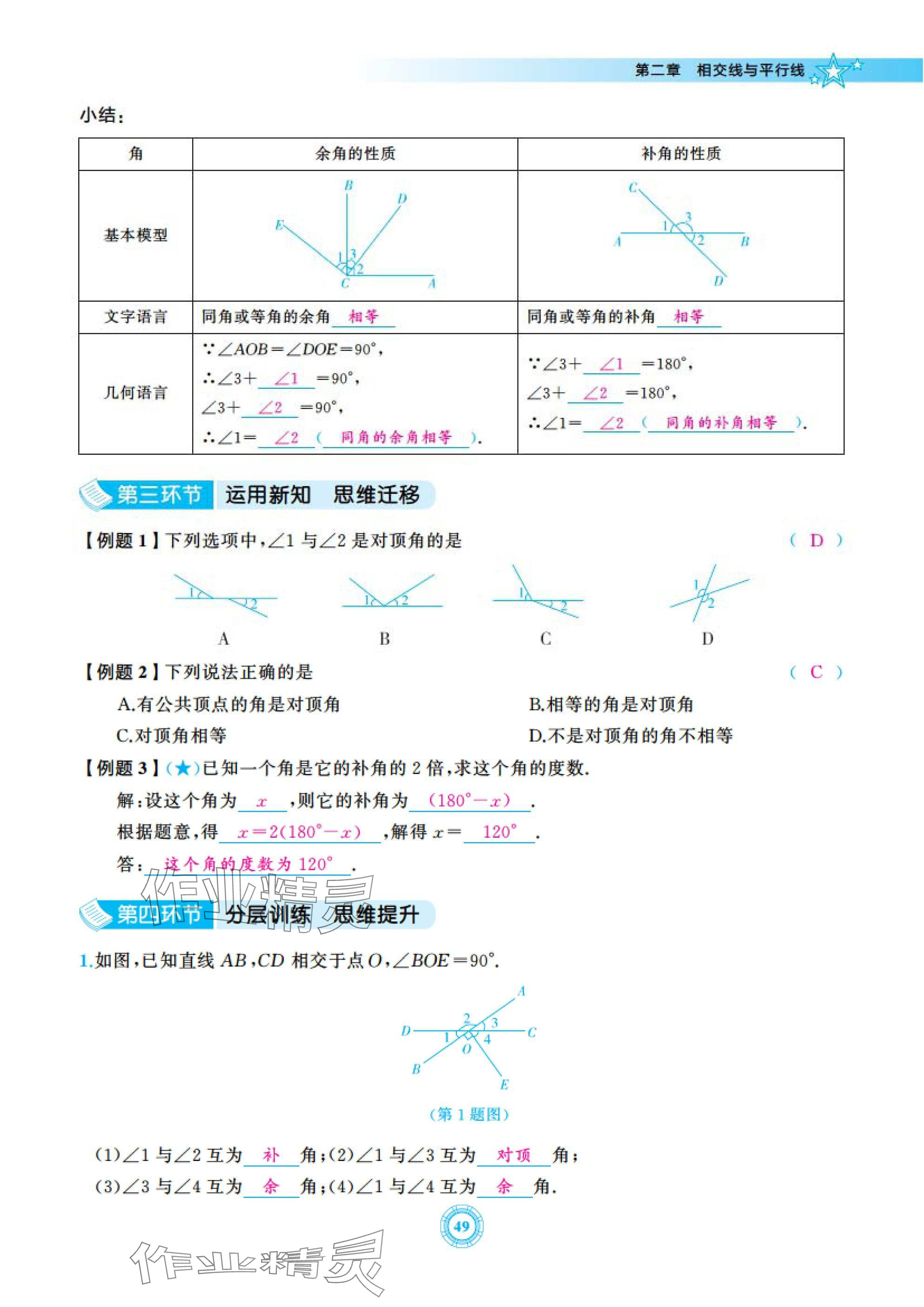 2025年五環(huán)導(dǎo)學(xué)七年級(jí)數(shù)學(xué)下冊(cè)北師大版 參考答案第49頁(yè)