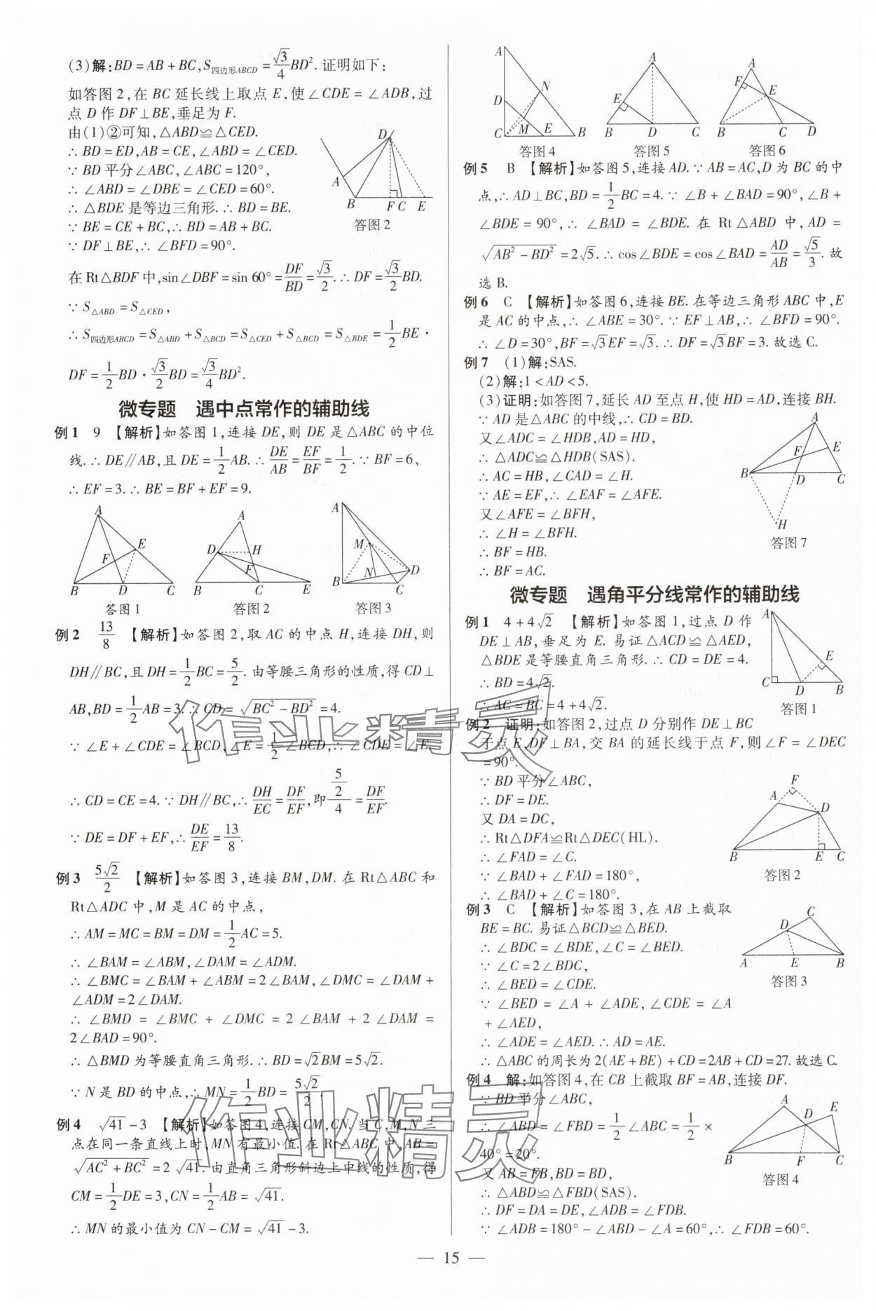 2025年領(lǐng)跑中考數(shù)學(xué) 參考答案第15頁