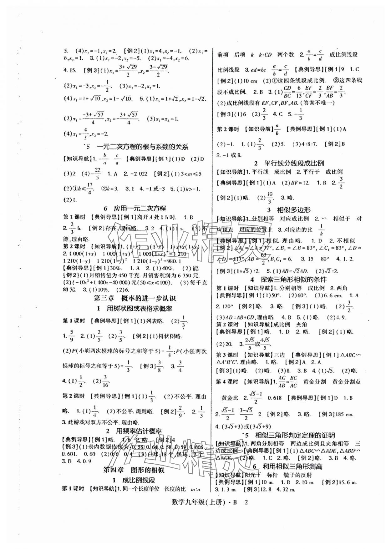 2024年高分突破課時(shí)達(dá)標(biāo)講練測(cè)九年級(jí)數(shù)學(xué)上冊(cè)北師大版 第2頁(yè)