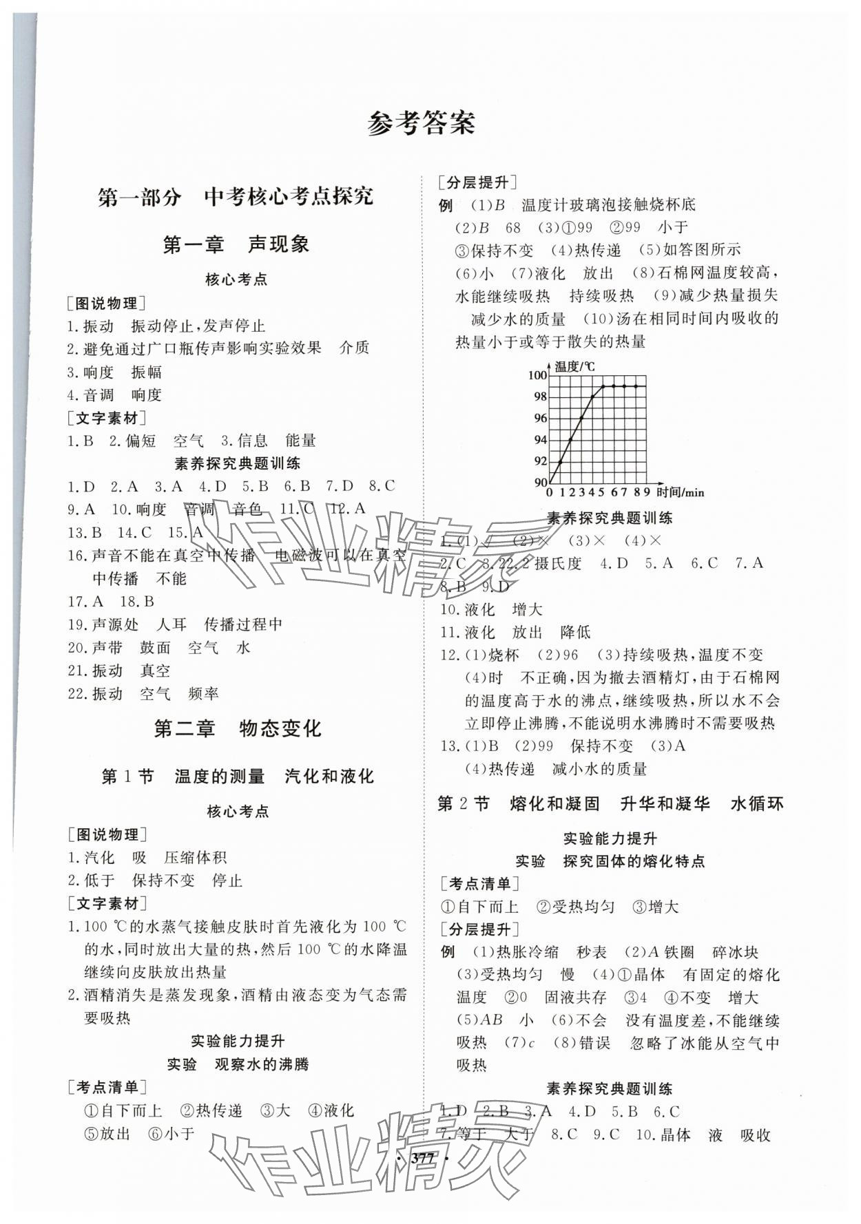 2024年夺冠新中考总复习物理江苏专版 参考答案第1页