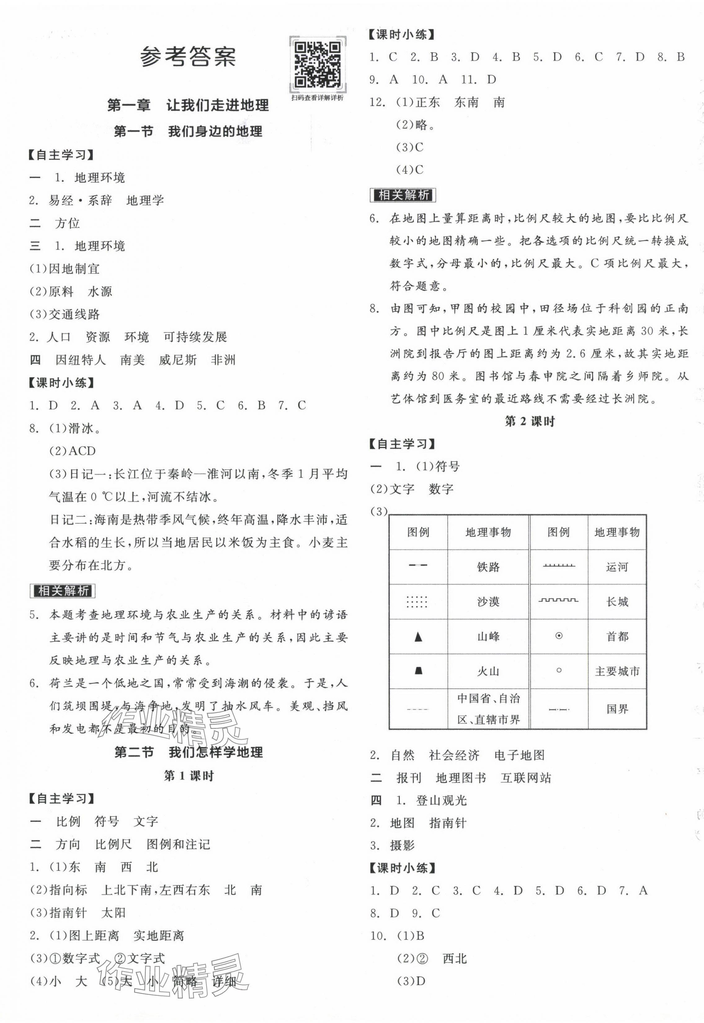 2023年全品學(xué)練考七年級地理上冊湘教版 第1頁