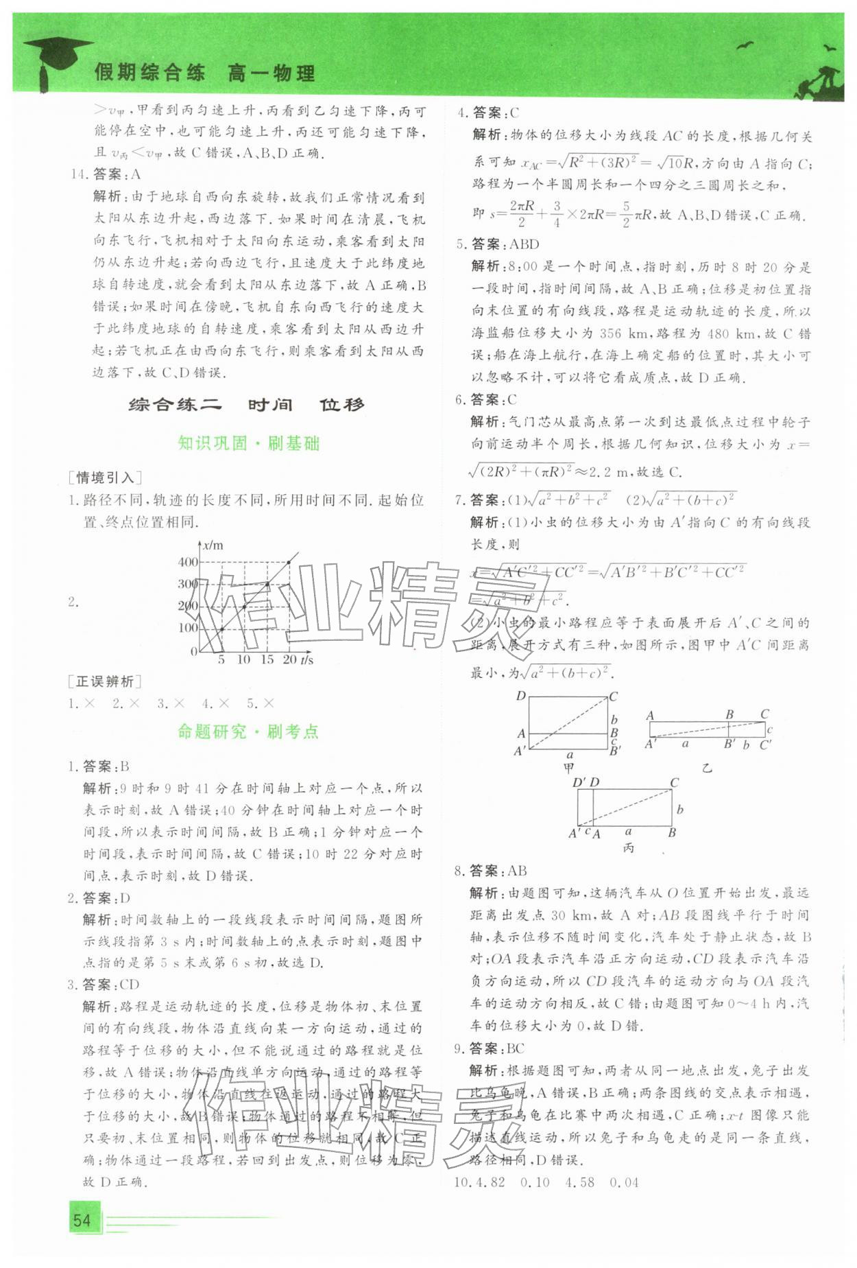 2026年文轩假期综合练高一物理通用版&nbsp;第2页