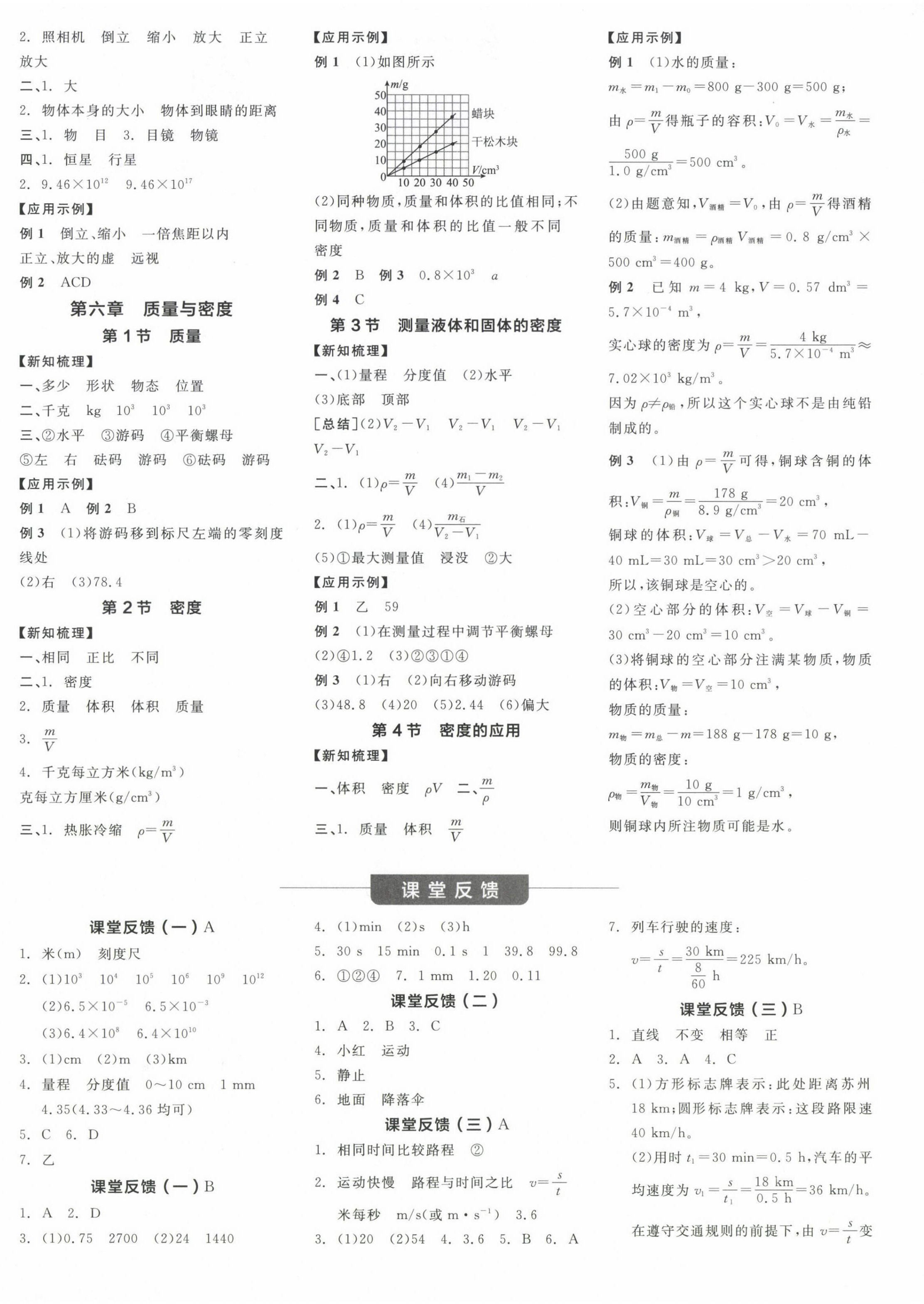 2024年全品學(xué)練考八年級(jí)物理上冊(cè)人教版 第4頁