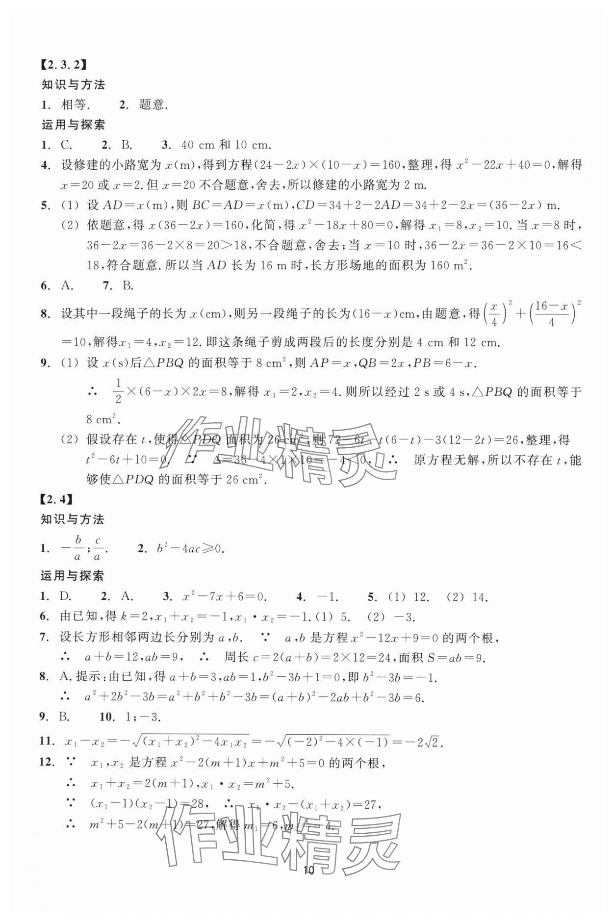 2025年學能評價八年級數學下冊浙教版 參考答案第10頁
