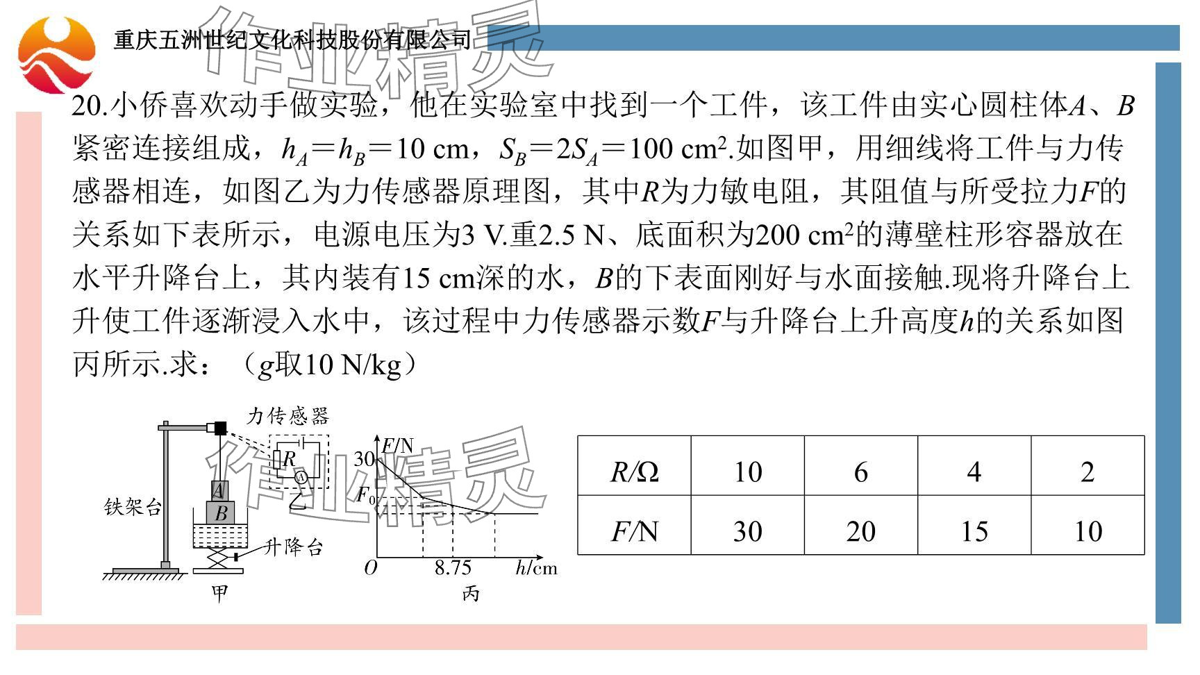 2024年重慶市中考試題分析與復習指導物理 參考答案第87頁