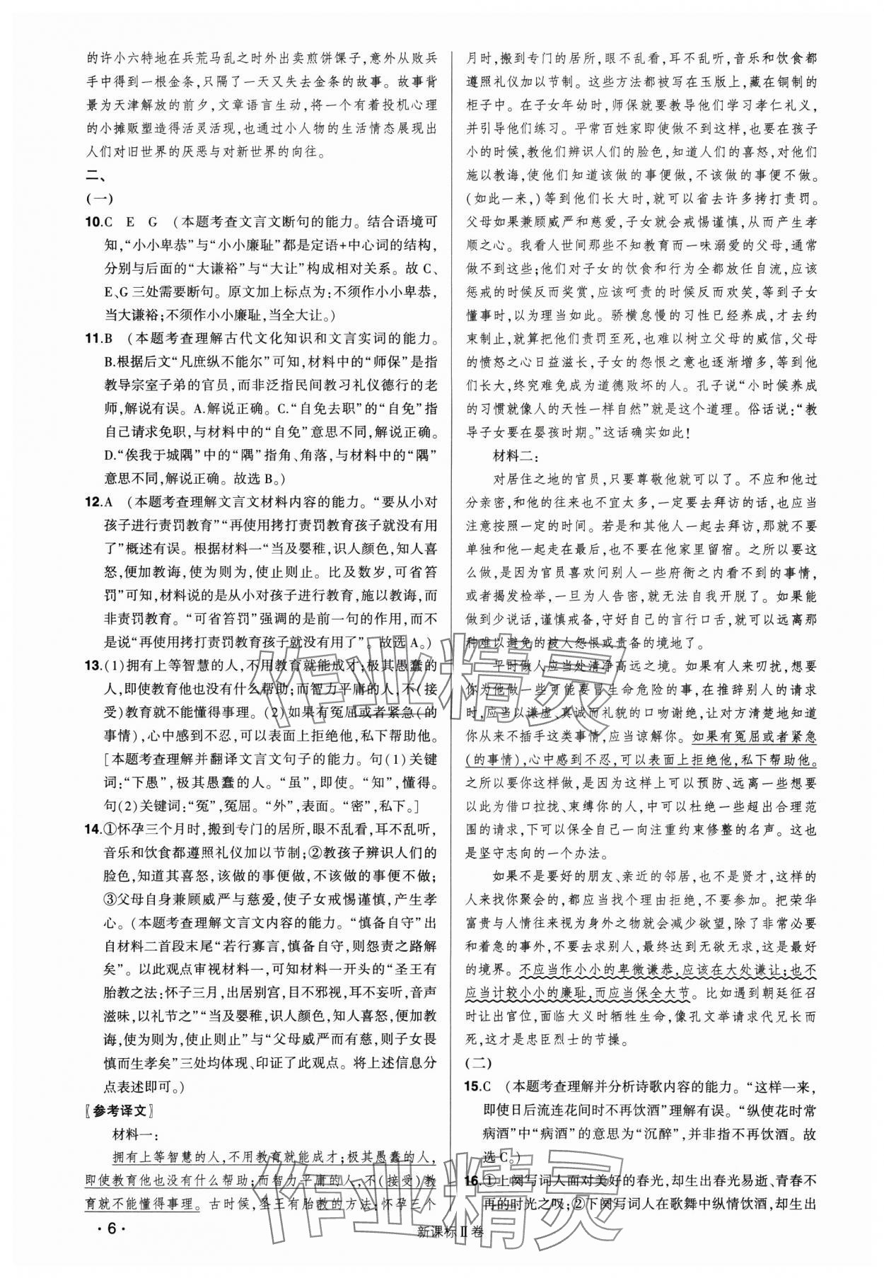 2025年高考語文核按鈕綜合訓練Ⅱ卷 第6頁