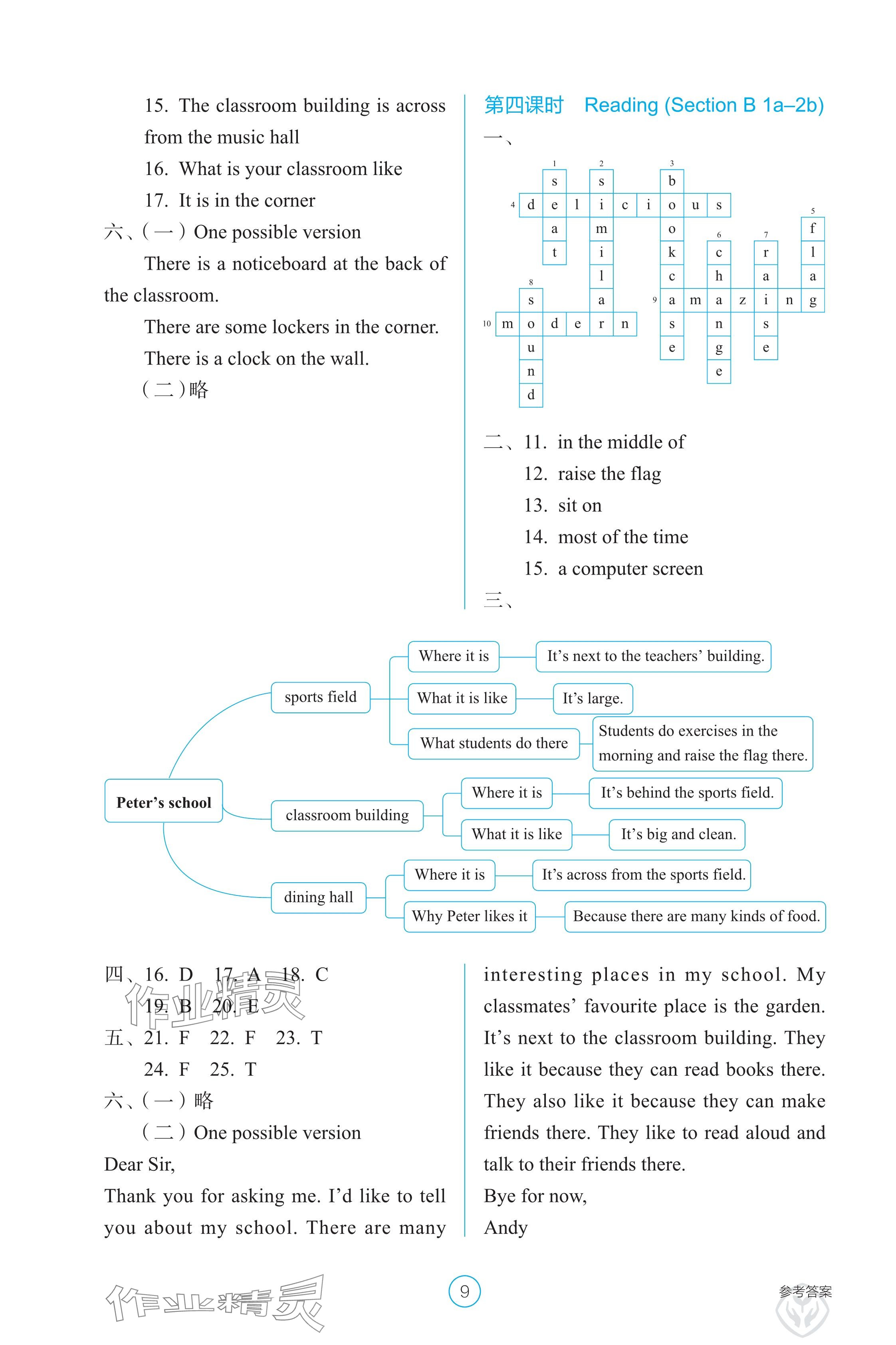 2024年學(xué)生基礎(chǔ)性作業(yè)七年級(jí)英語上冊(cè)人教版 參考答案第9頁