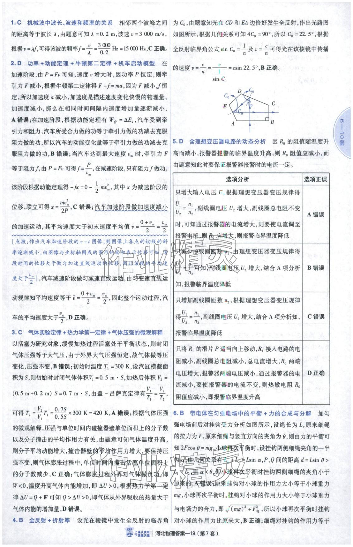 2026年金考卷优秀模拟试卷汇编45套物理河北专版 第19页