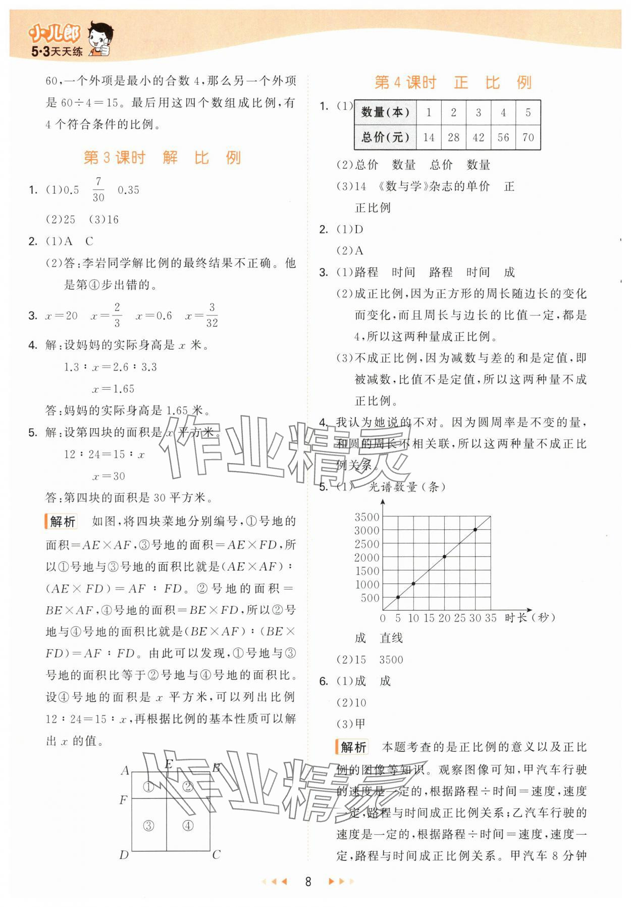 2024年53天天練六年級數(shù)學下冊青島版 第8頁