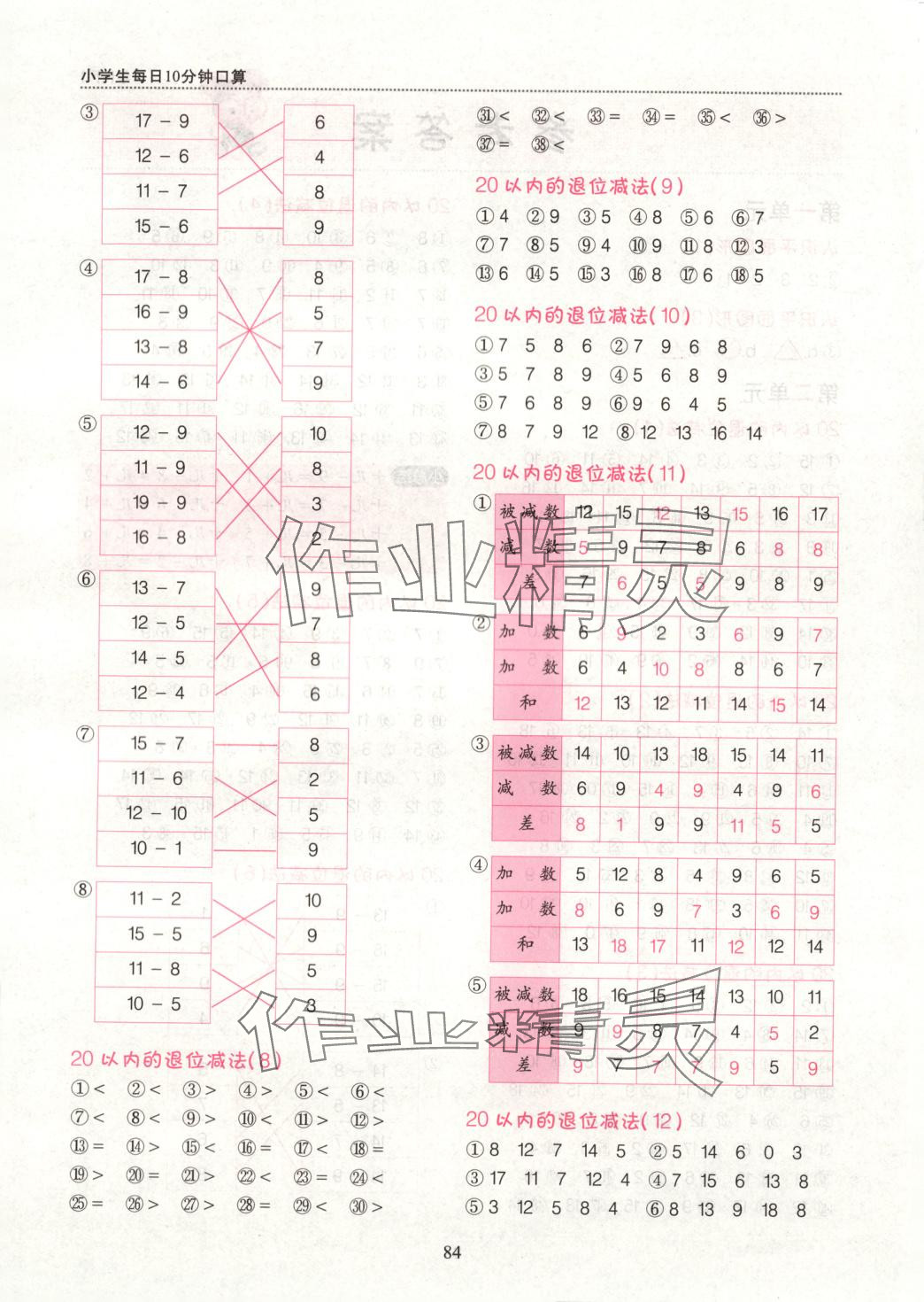 2025年小学生每日10分钟一年级数学下册通用版 第2页