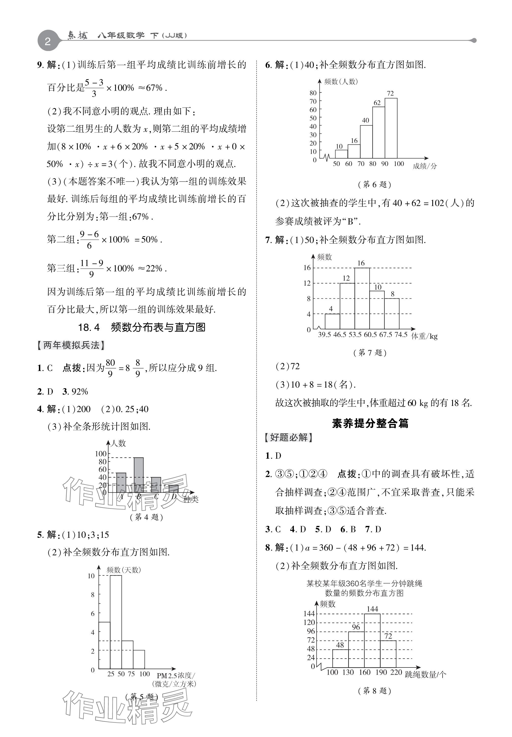 2024年特高級(jí)教師點(diǎn)撥八年級(jí)數(shù)學(xué)下冊(cè)冀教版 參考答案第2頁