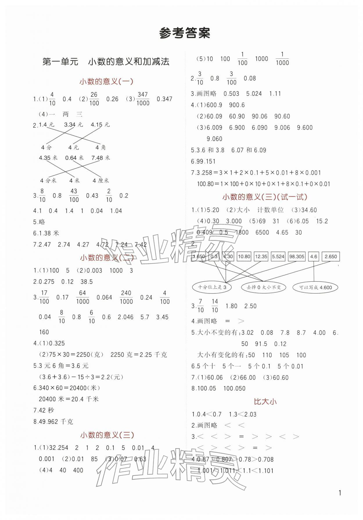 2026年小学生学习实践园地四年级数学下册北师大版&nbsp;第1页