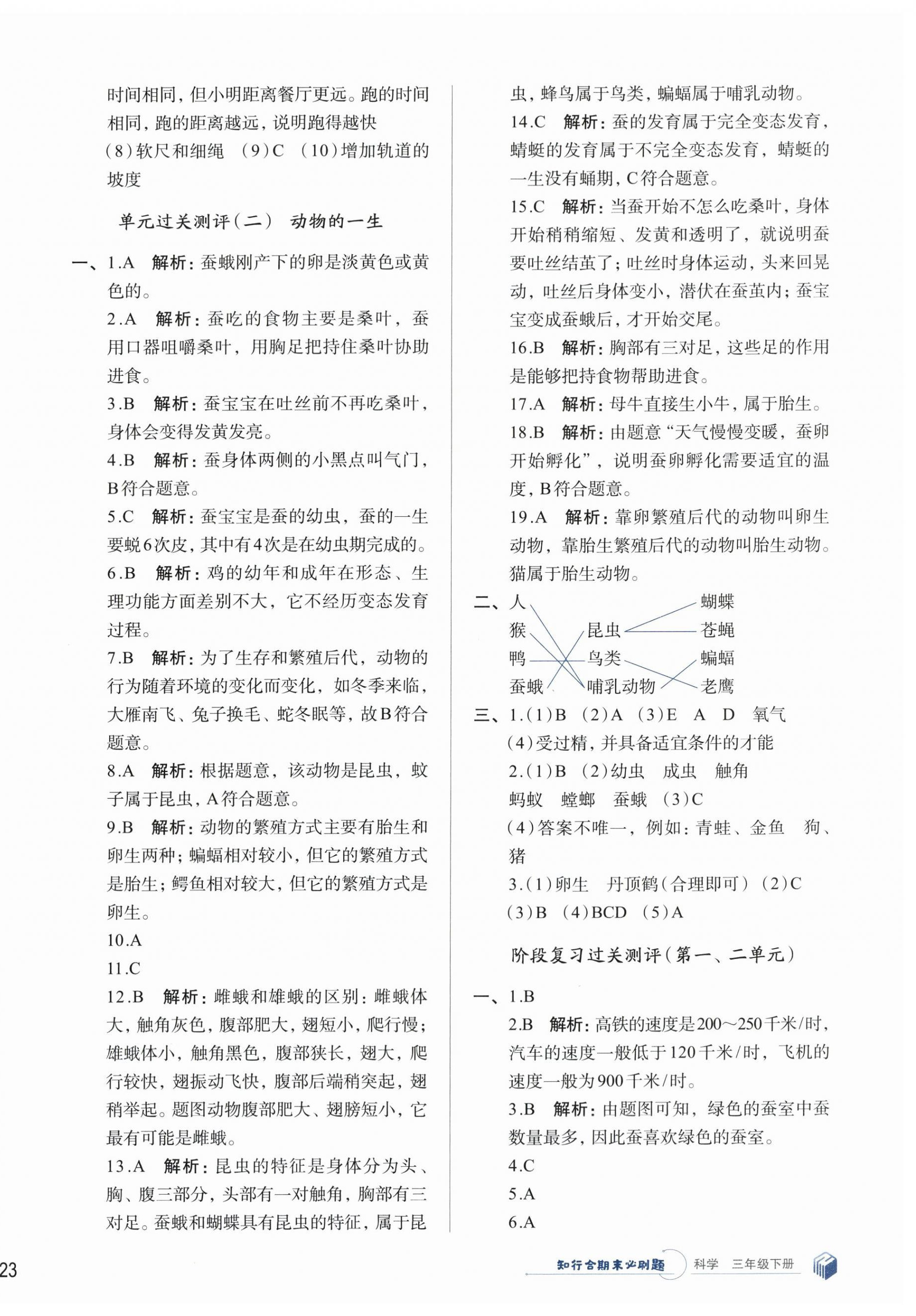 2025年知行合期末必刷題三年級科學下冊教科版 第2頁