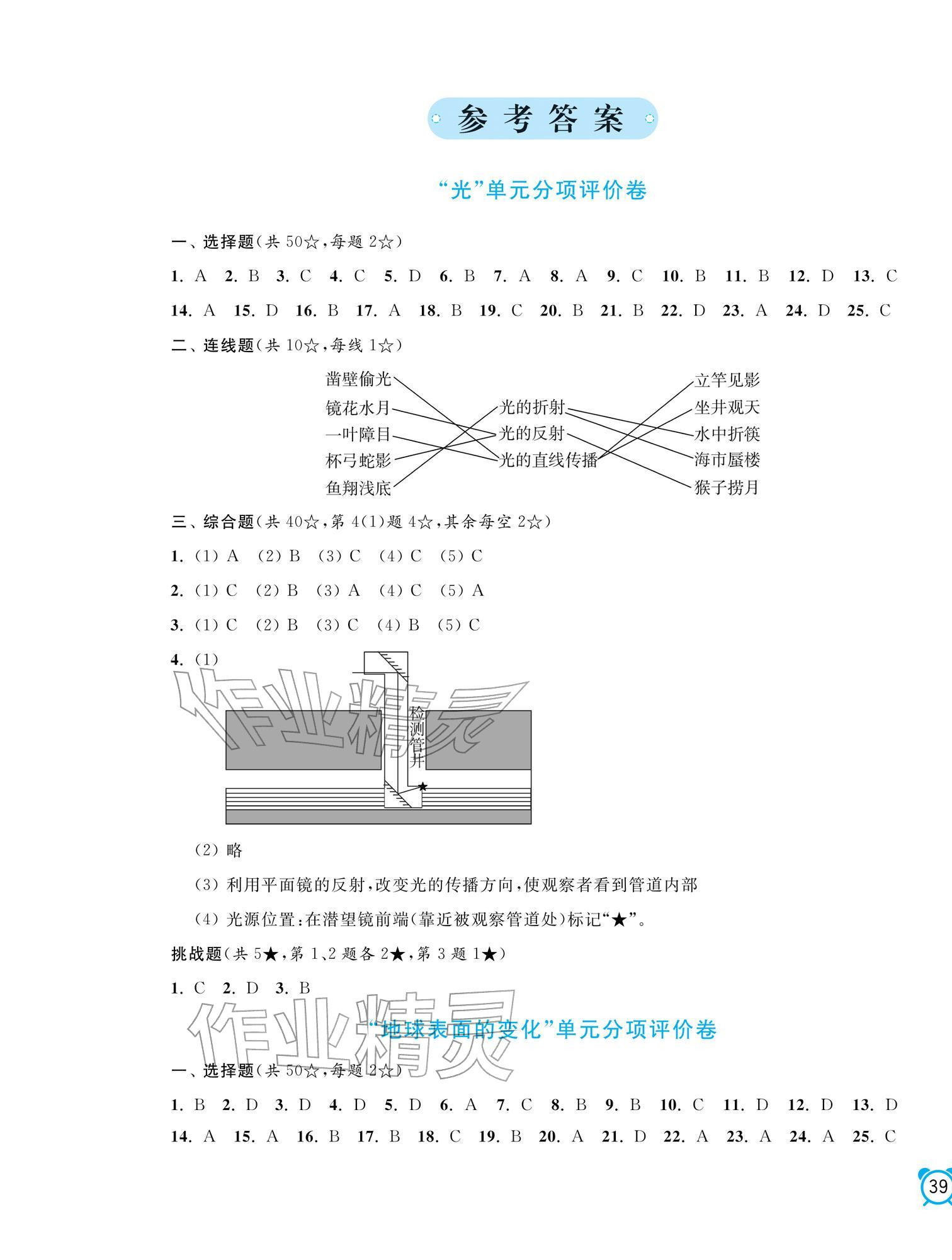 2025年单元加期末分项评价卷五年级科学上册教科版 第1页