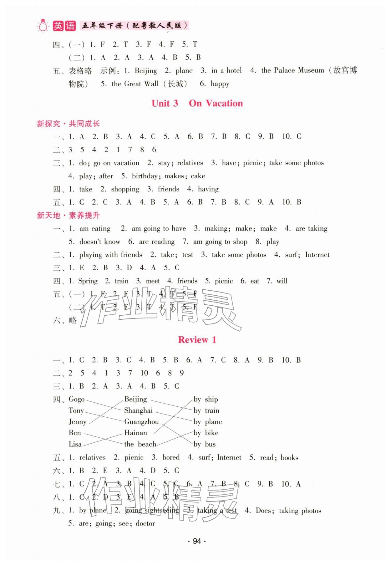 2026年广东省电子基础性作业五年级英语下册沪粤版&nbsp;第2页
