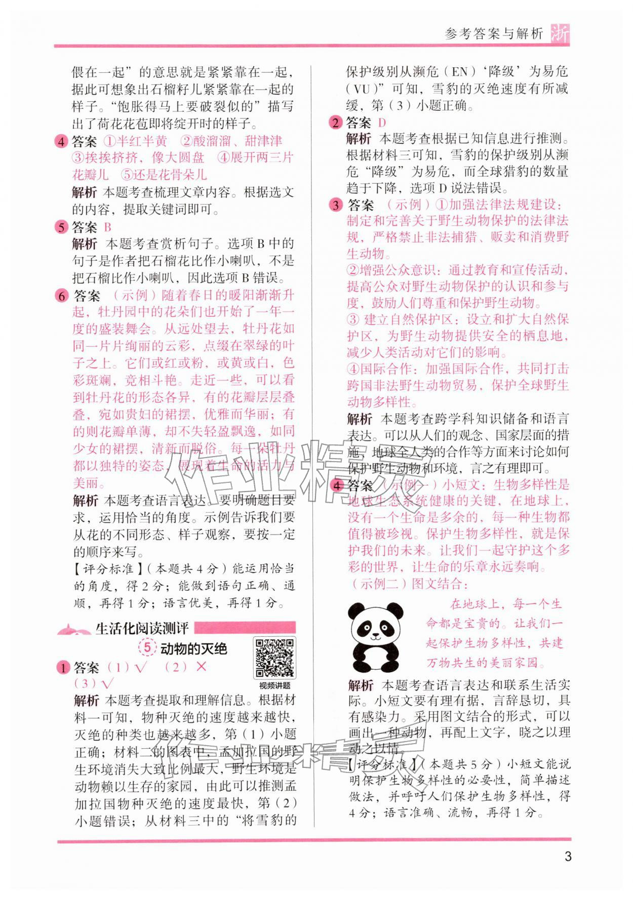 2026年木头马阅读力测评三年级语文下册人教版浙江专版&nbsp;第3页