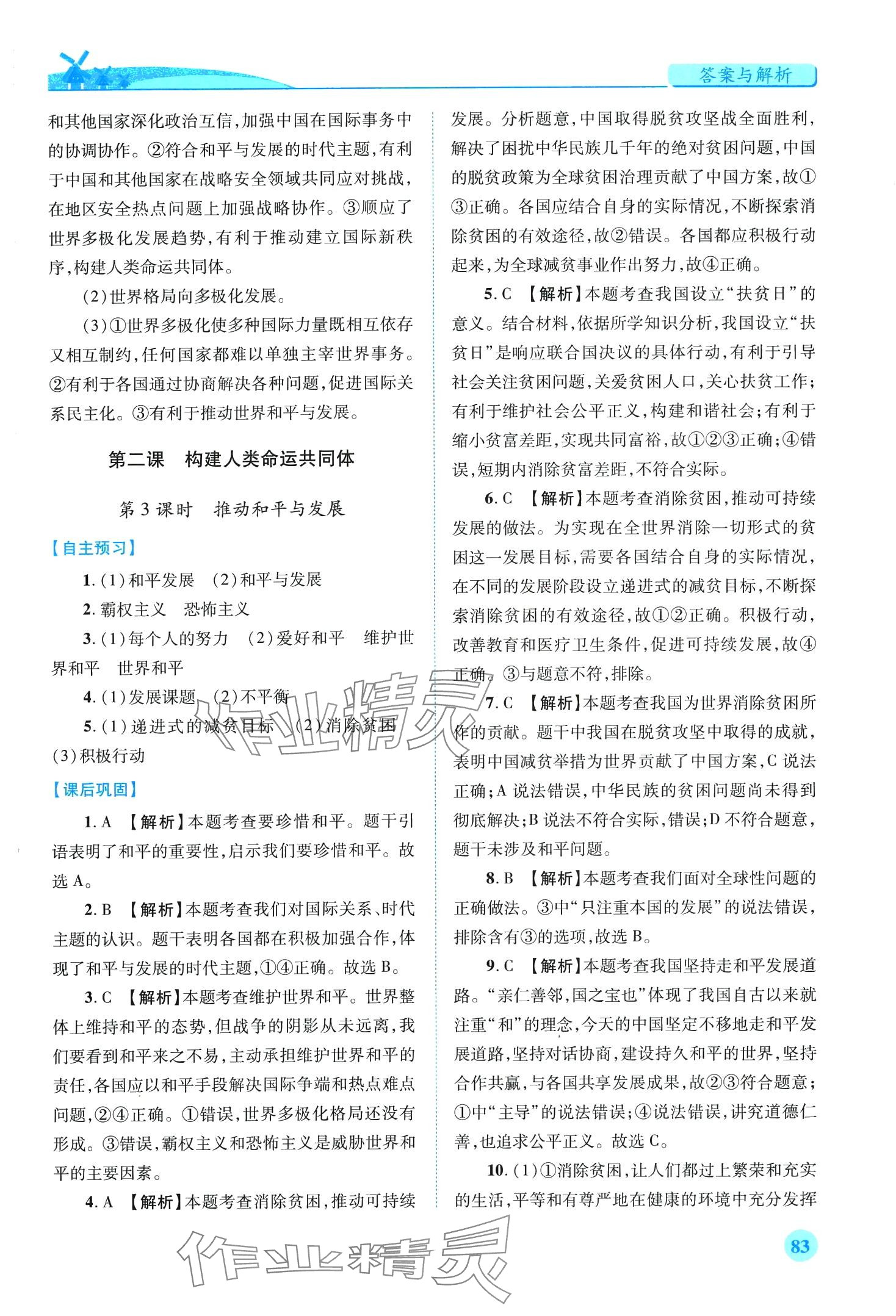 2024年績優(yōu)學(xué)案九年級道德與法治下冊人教版 第3頁