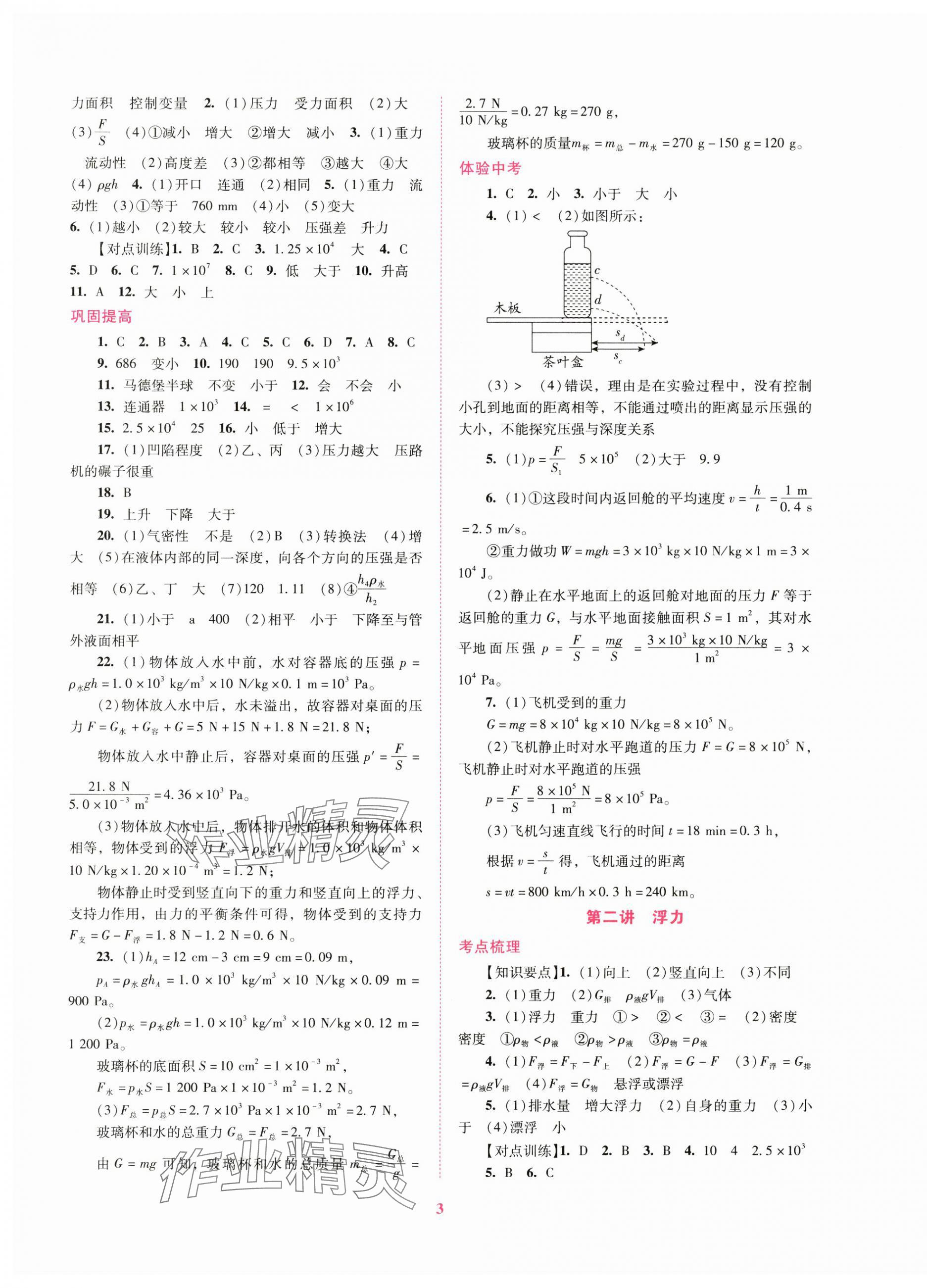 2025年中考總復(fù)習(xí)搶分計劃物理 第3頁