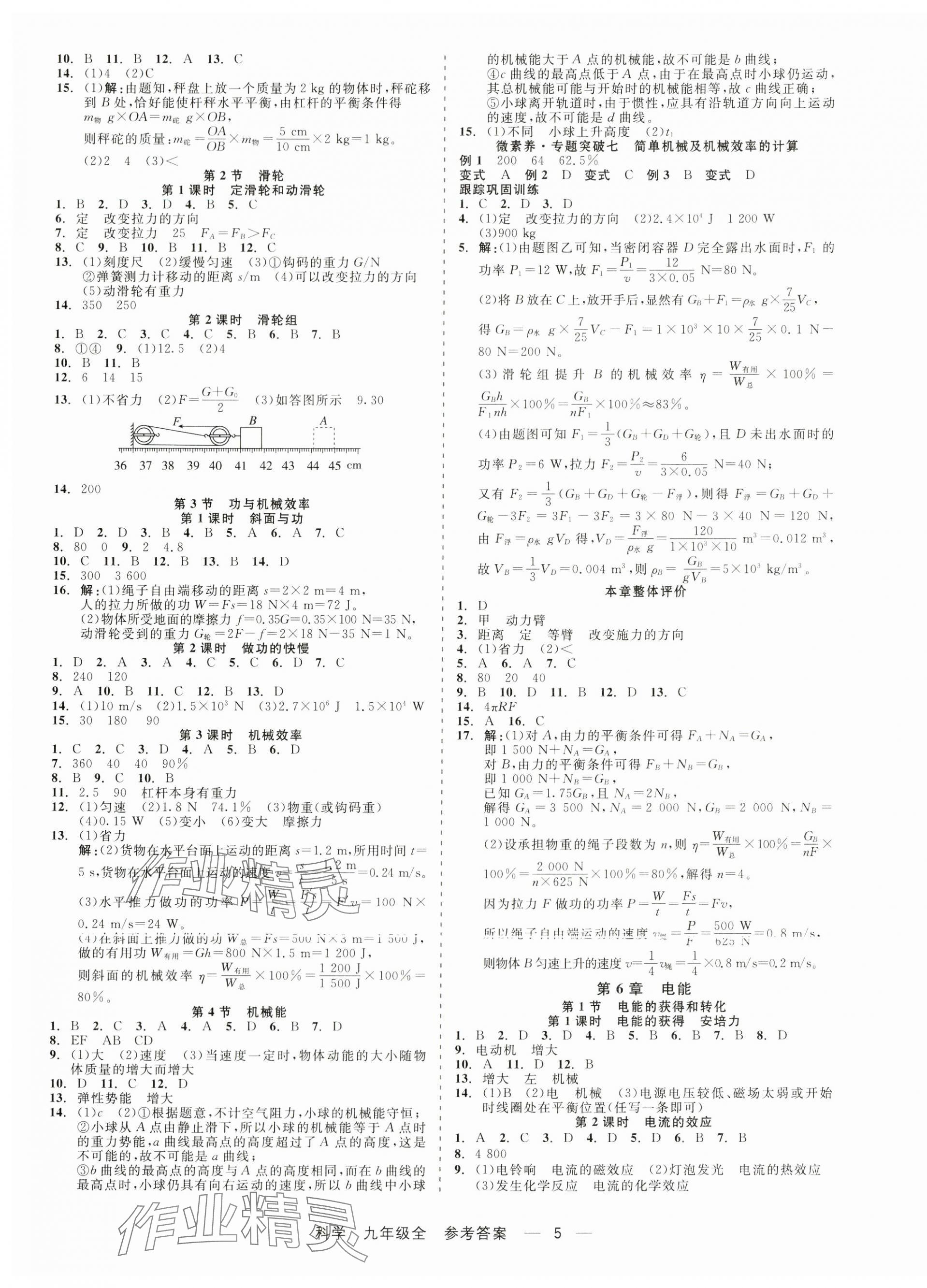 2024年精彩练习就练这一本九年级科学全一册华师大版 第5页