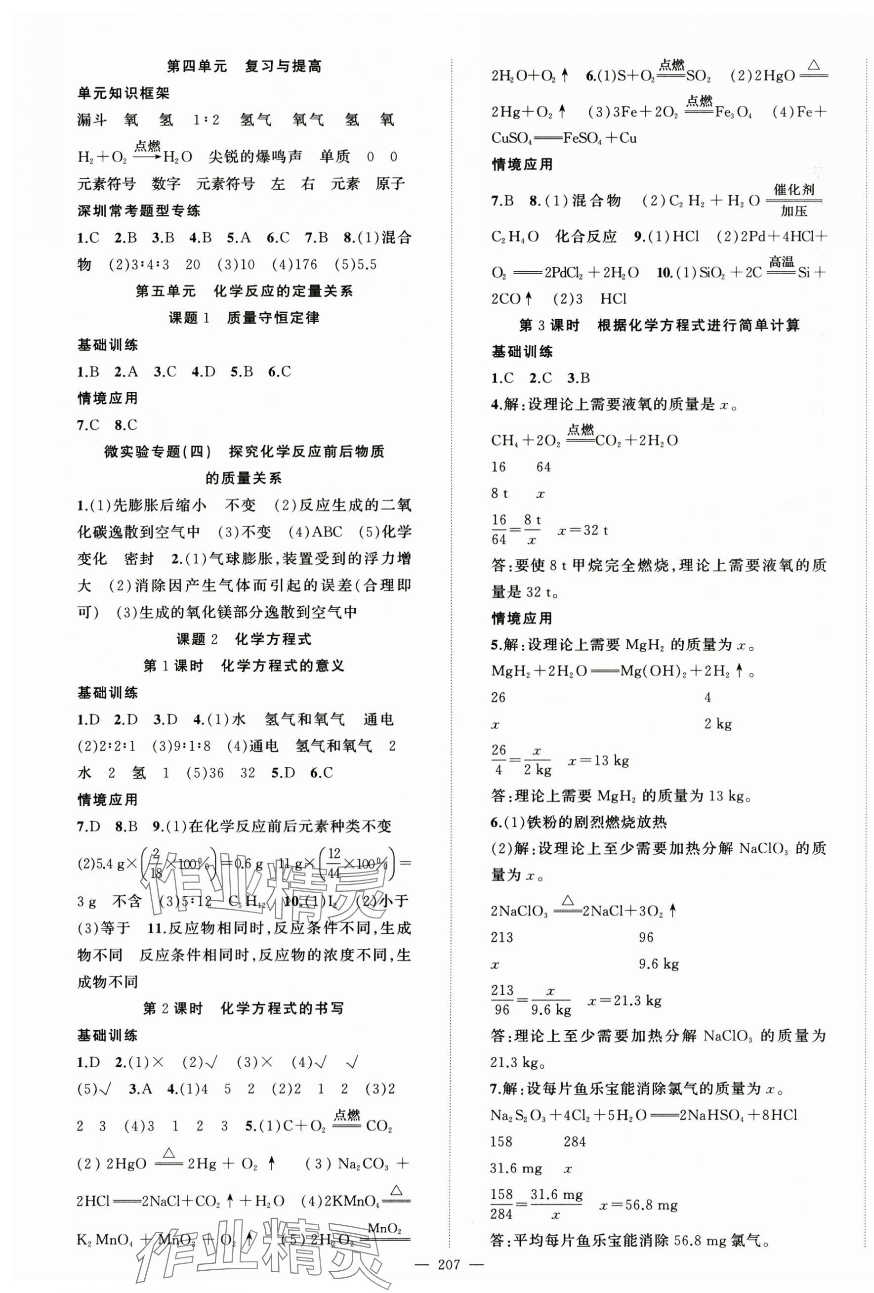 2025年原创新课堂九年级化学全一册人教版深圳专版&nbsp;第5页