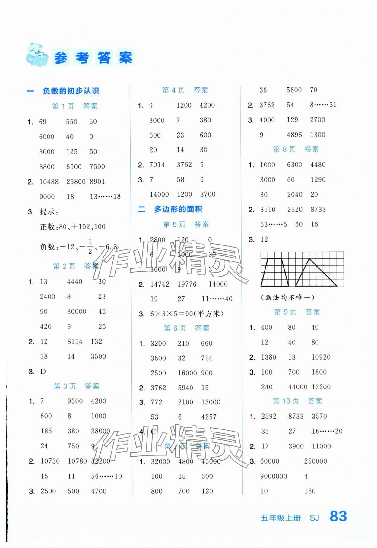 2024年階梯口算五年級(jí)數(shù)學(xué)上冊(cè)蘇教版 第1頁