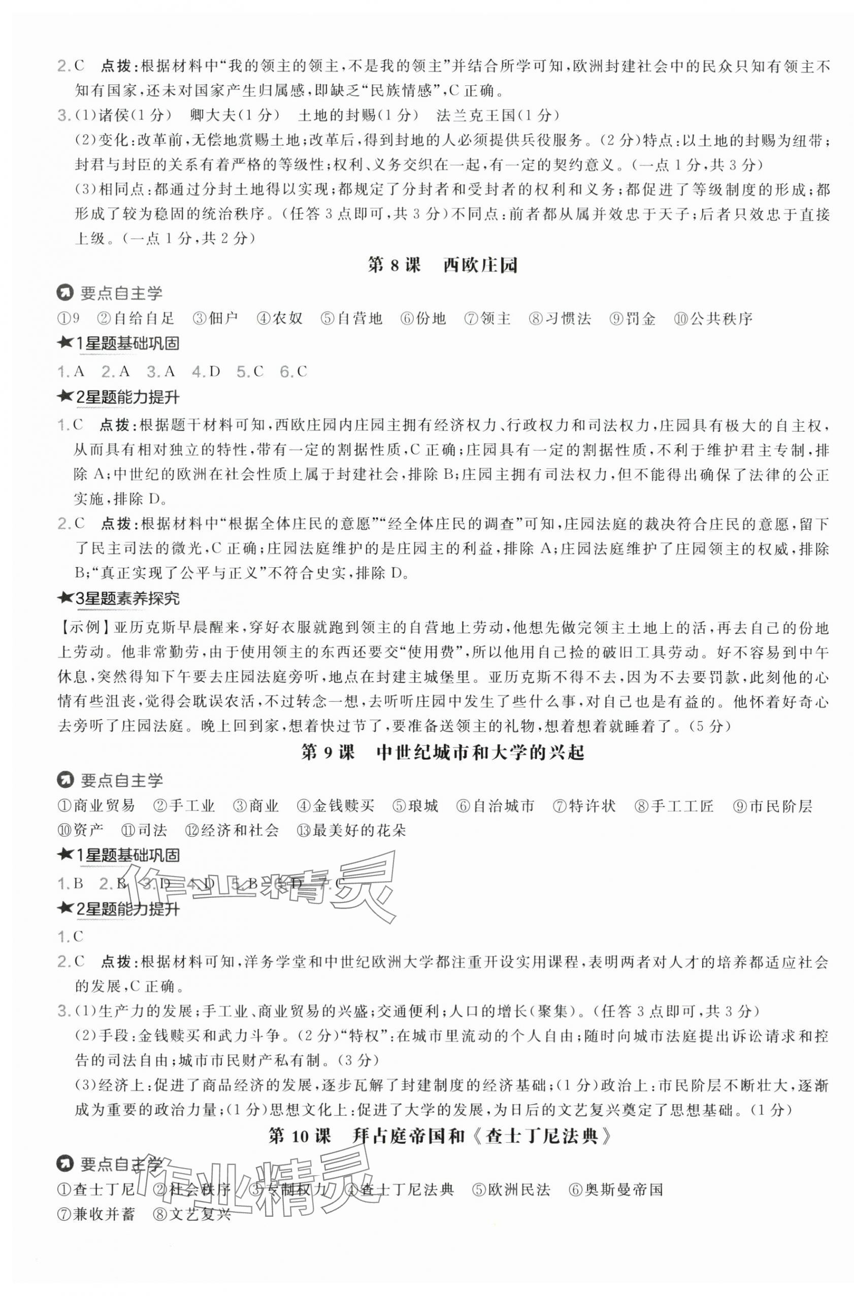 2025年点拨训练九年级历史上册人教版海南专版 第4页