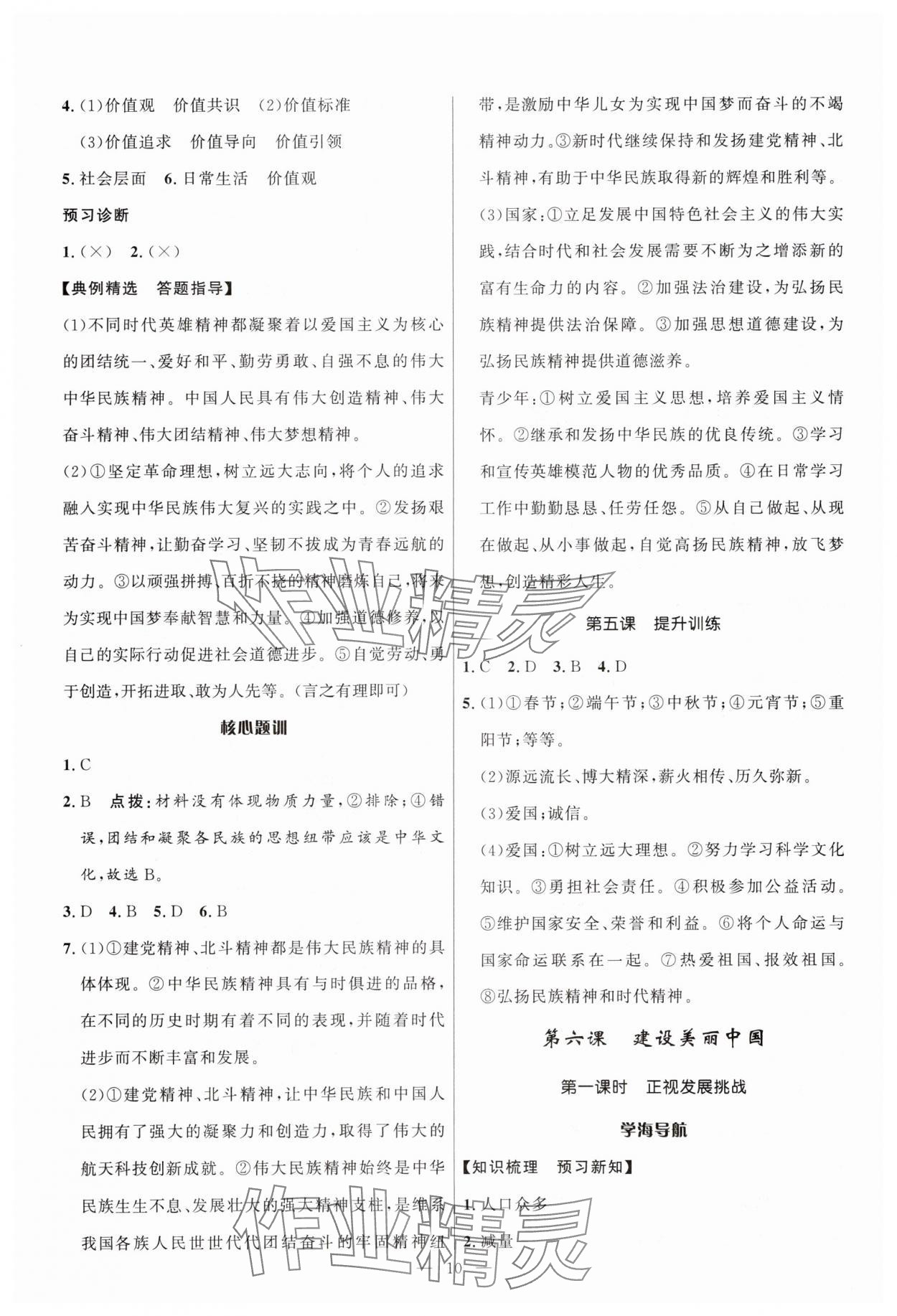 2025年頂尖課課練九年級道德與法治全一冊人教版貴州專版 第10頁