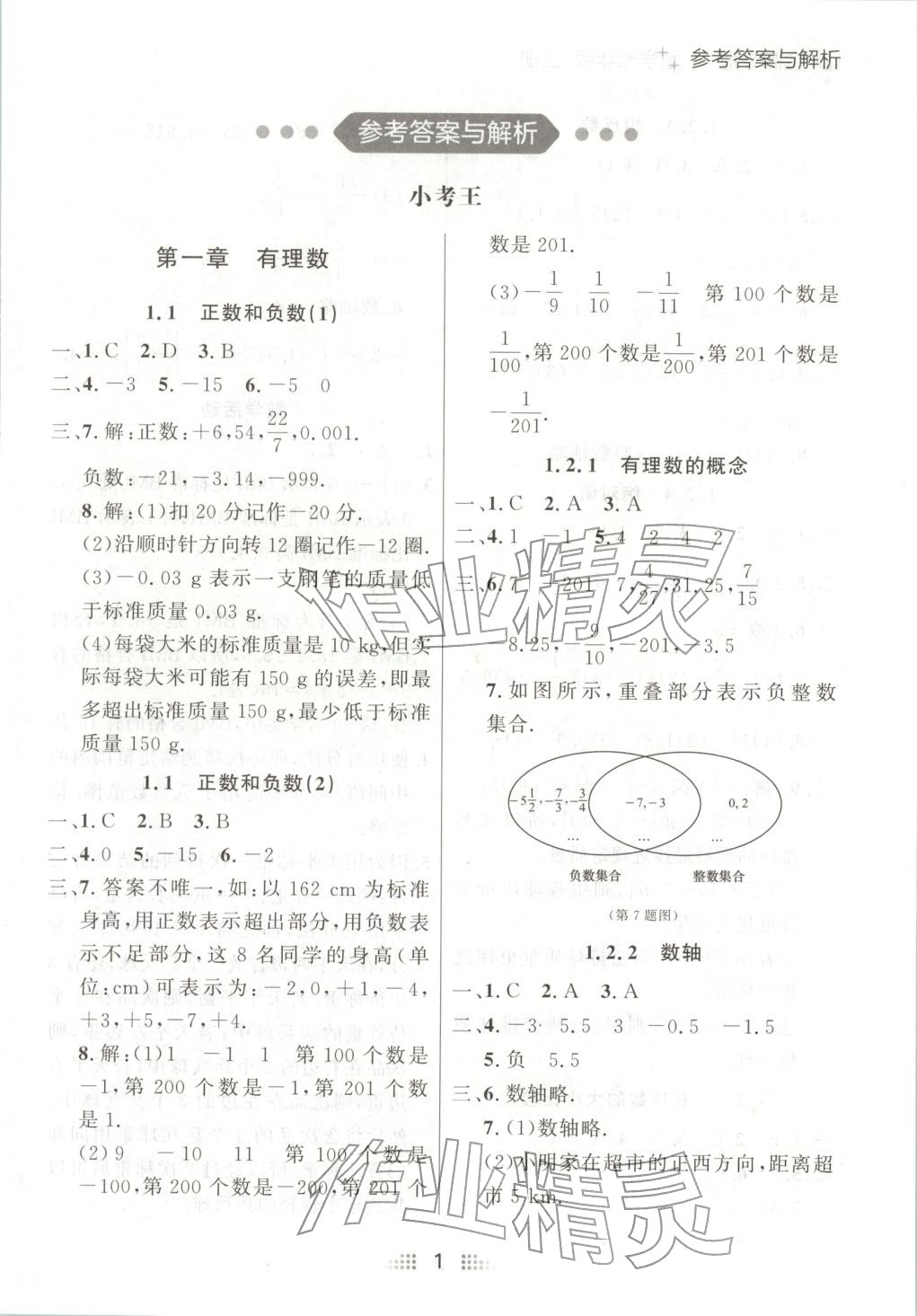 2025年点石成金金牌夺冠七年级数学上册人教版辽宁专版 第1页