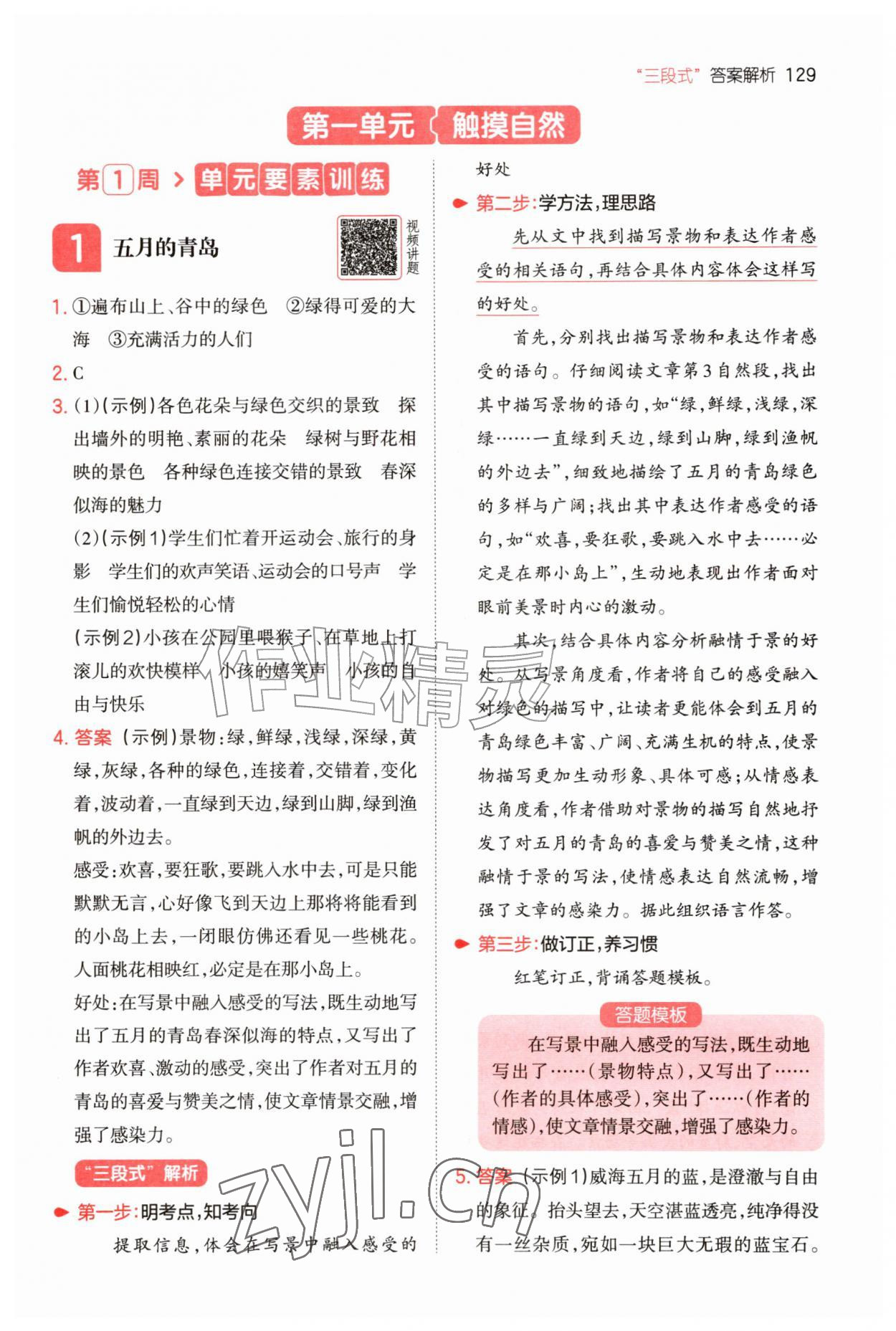 2026年一本同步阅读六年级语文上册人教版&nbsp;第1页
