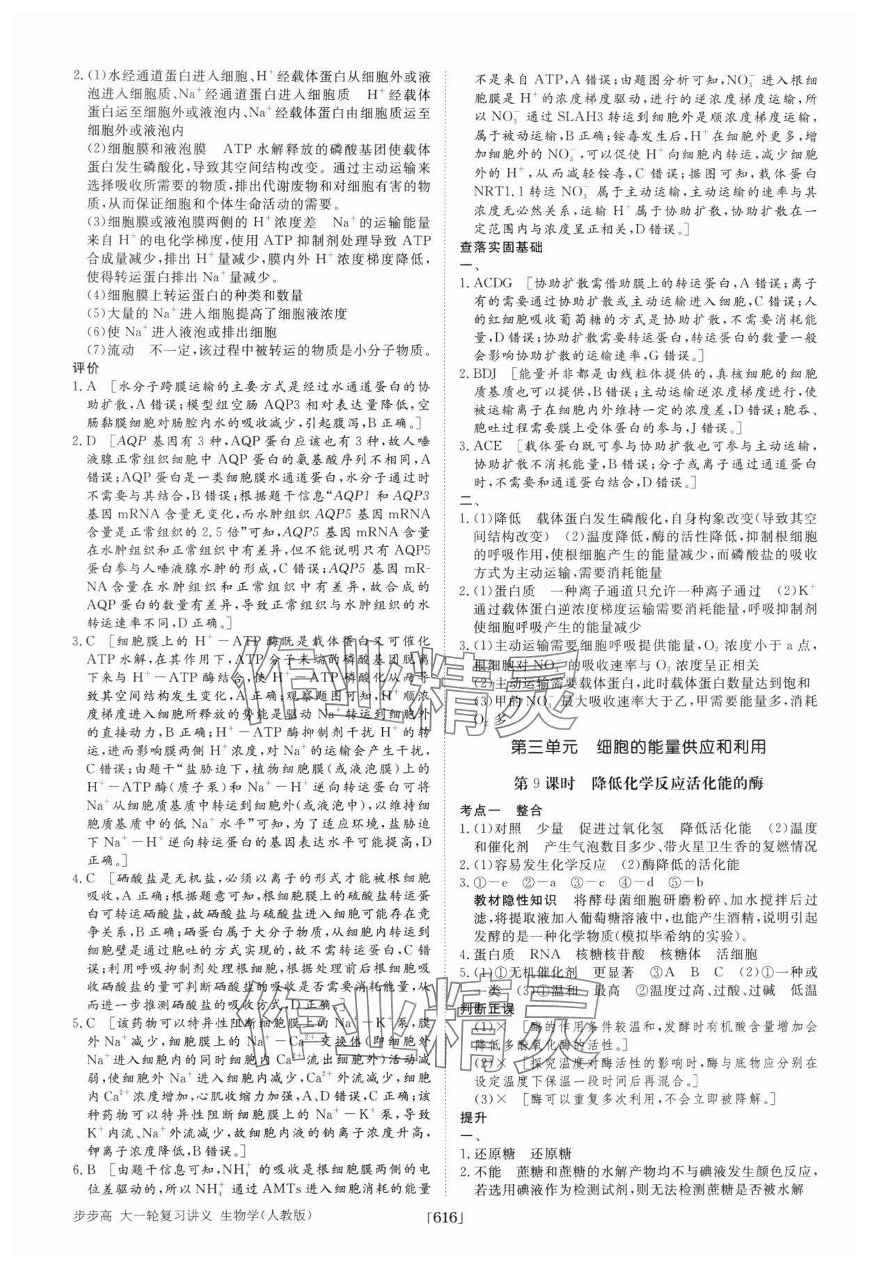 2025年步步高大一輪復(fù)習(xí)講義高中生物 第8頁(yè)