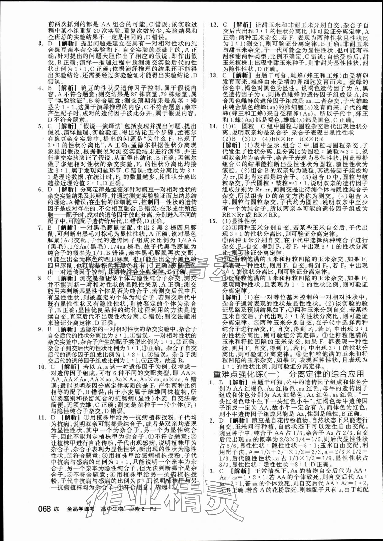 2024年全品學(xué)練考高中生物必修2人教版 第2頁