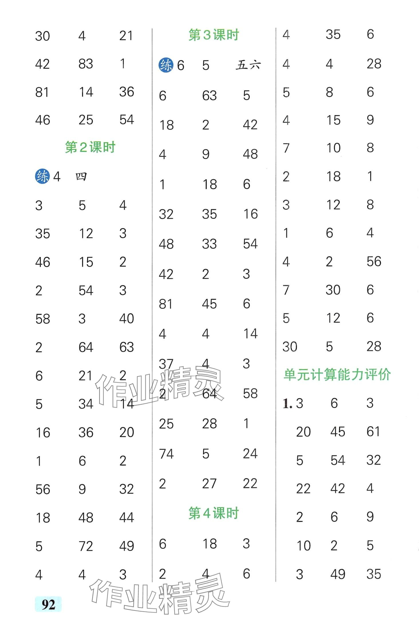 2024年小學(xué)學(xué)霸口算二年級(jí)數(shù)學(xué)下冊(cè)人教版 第6頁(yè)