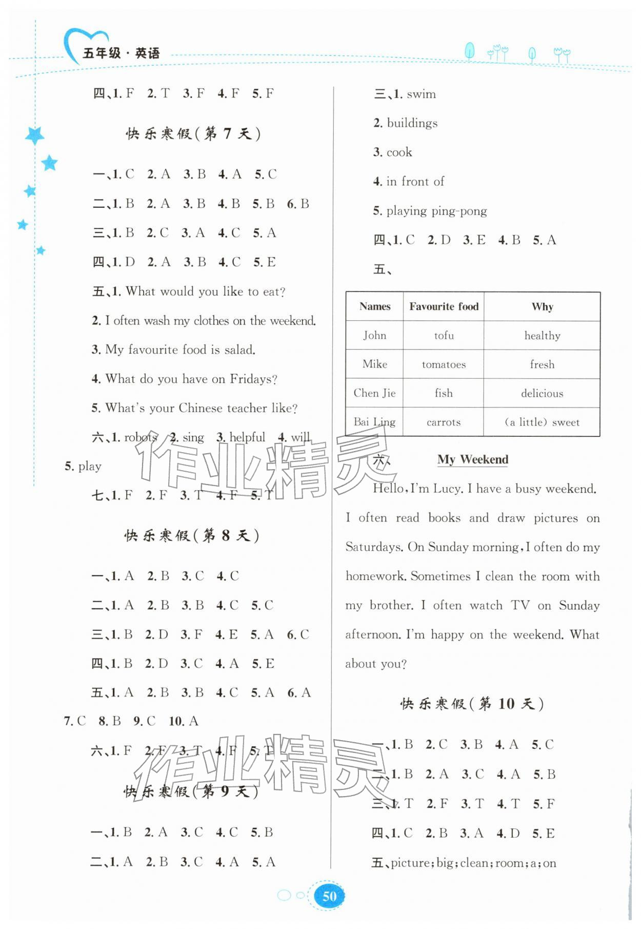 2026年寒假园地知识出版社五年级英语人教版&nbsp;第2页