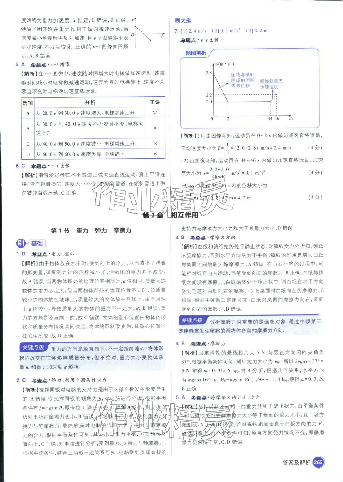 2026年高考必刷题高中物理江苏专版&nbsp;参考答案第11页