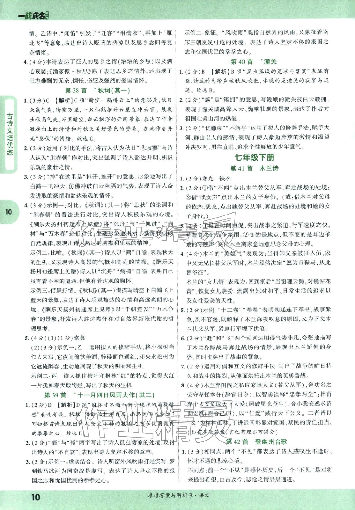 2026年纯练版总复习九年级语文全一册人教版&nbsp;第10页