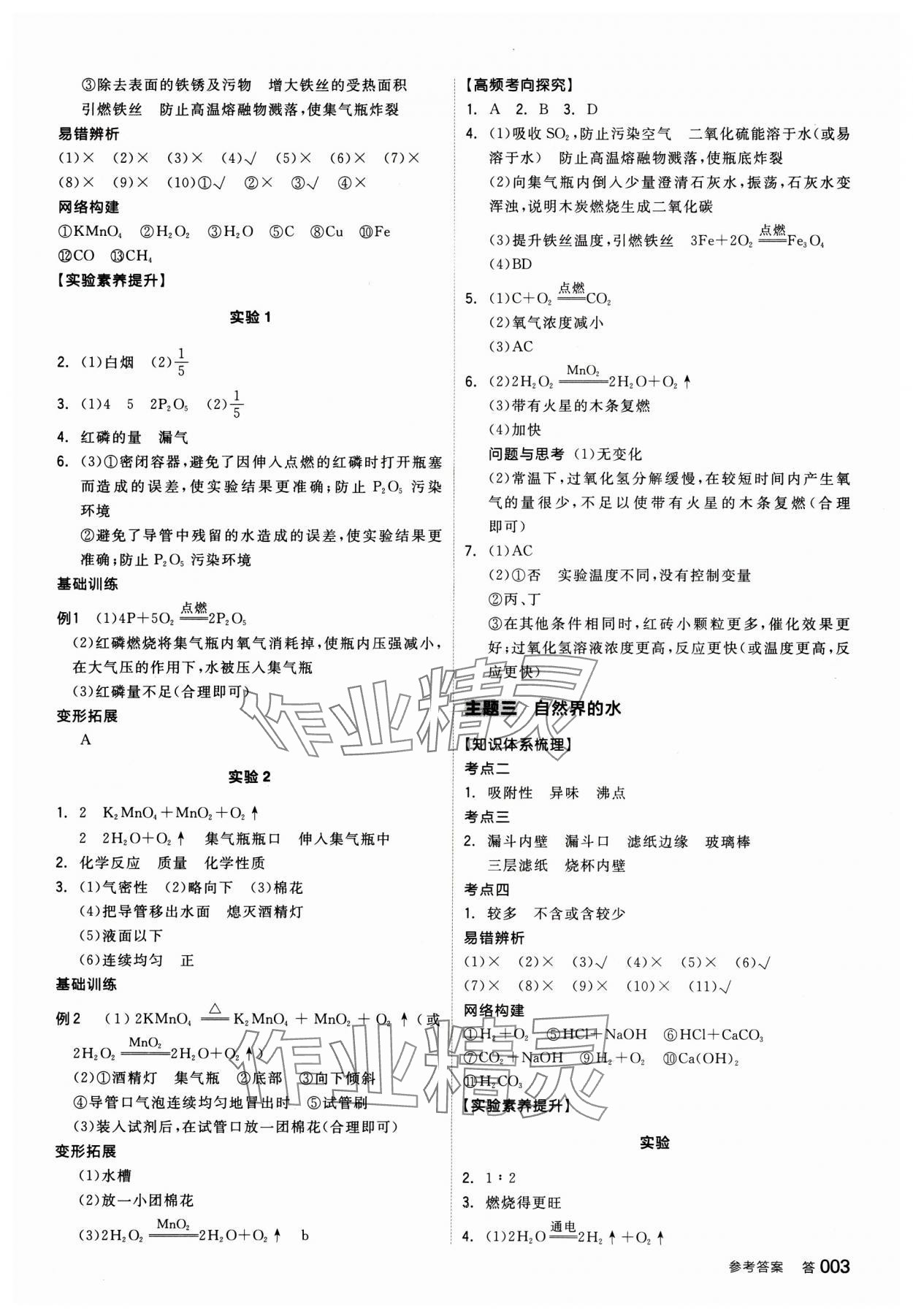 2025年全品中考復(fù)習(xí)方案化學(xué)人教版 參考答案第2頁(yè)