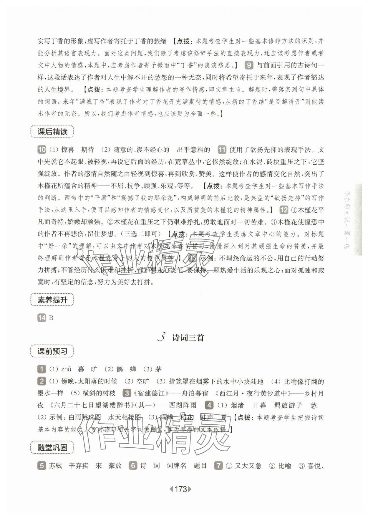 2025年華東師大版一課一練六年級語文上冊人教版五四制 第3頁