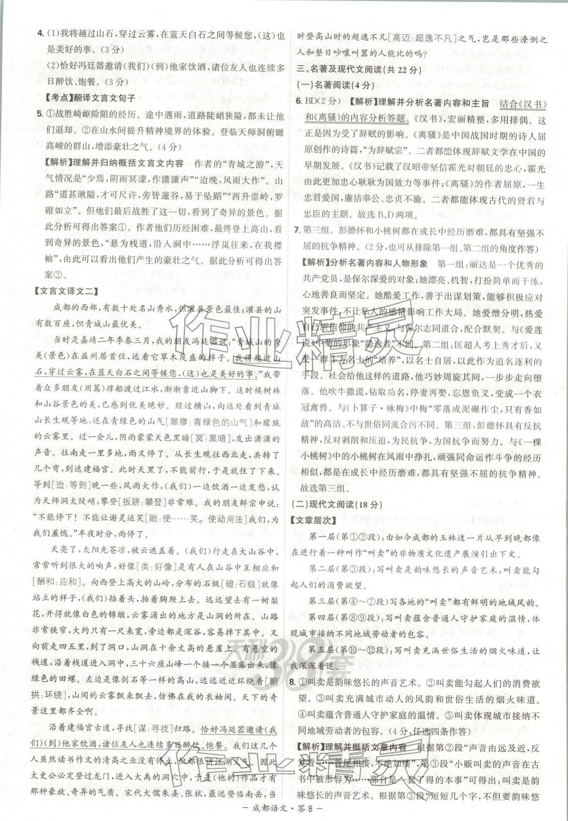 2026年天利38套中考試題精選語(yǔ)文成都專(zhuān)版 第8頁(yè)