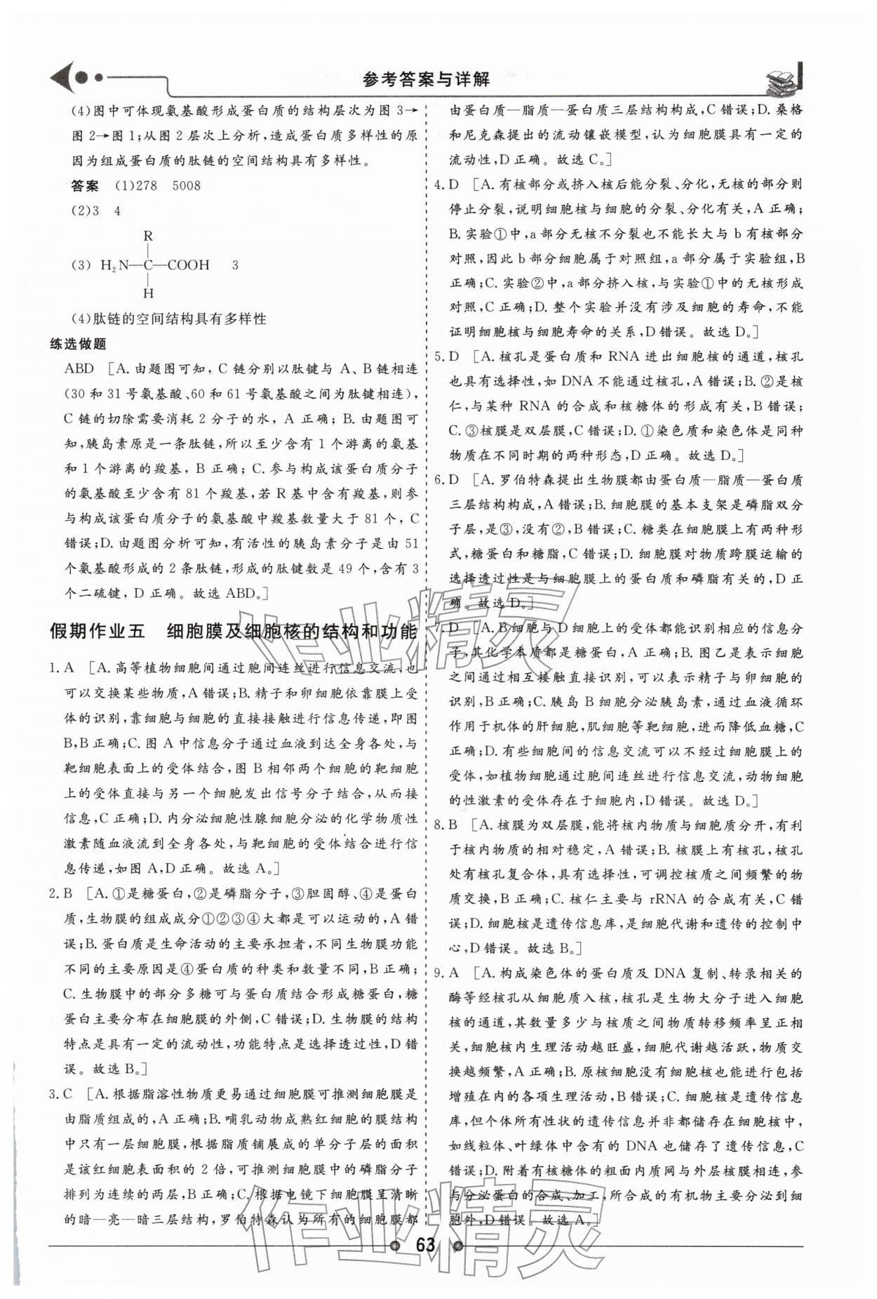 2026年快乐假期讲练测高一生物&nbsp;第5页