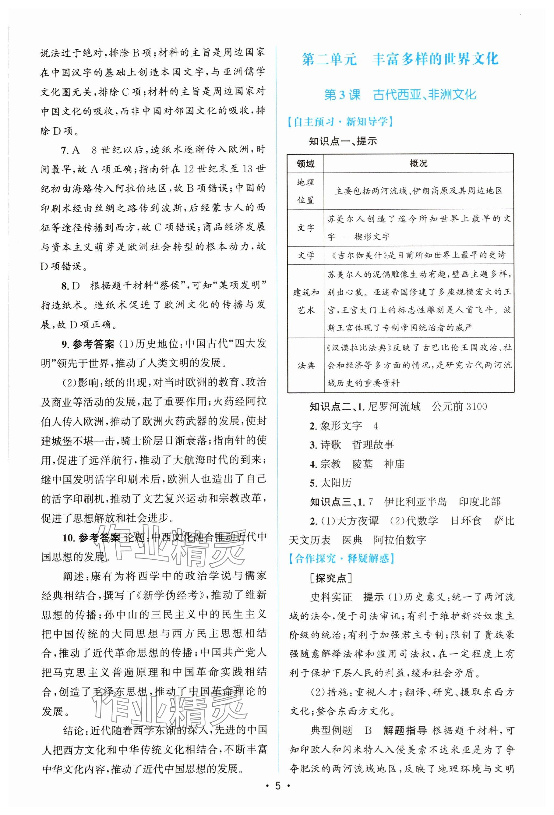 2024年高中同步测控优化设计高中历史选择性必修3人教版增强版 参考答案第4页